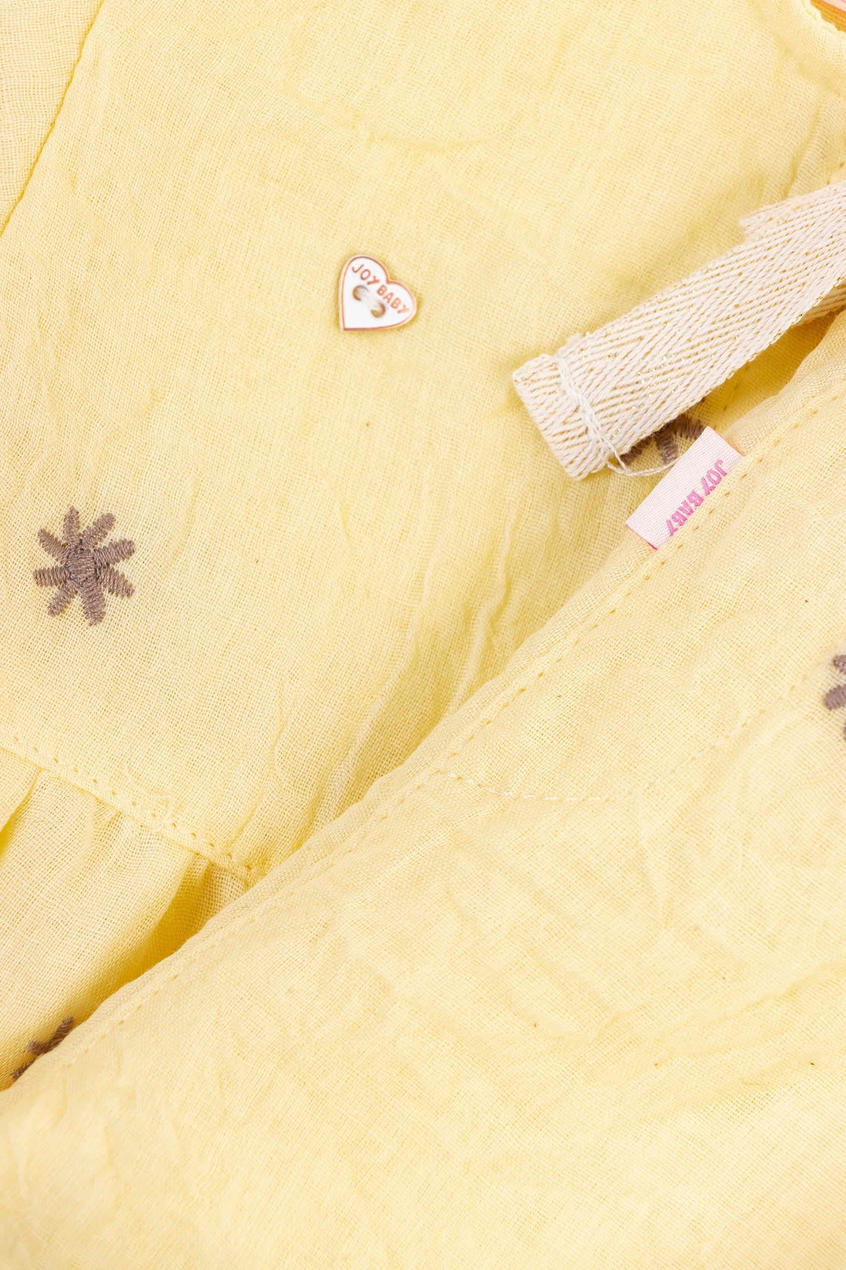 CONJUNTO BEBÉ NIÑA FLORES AMARILLO