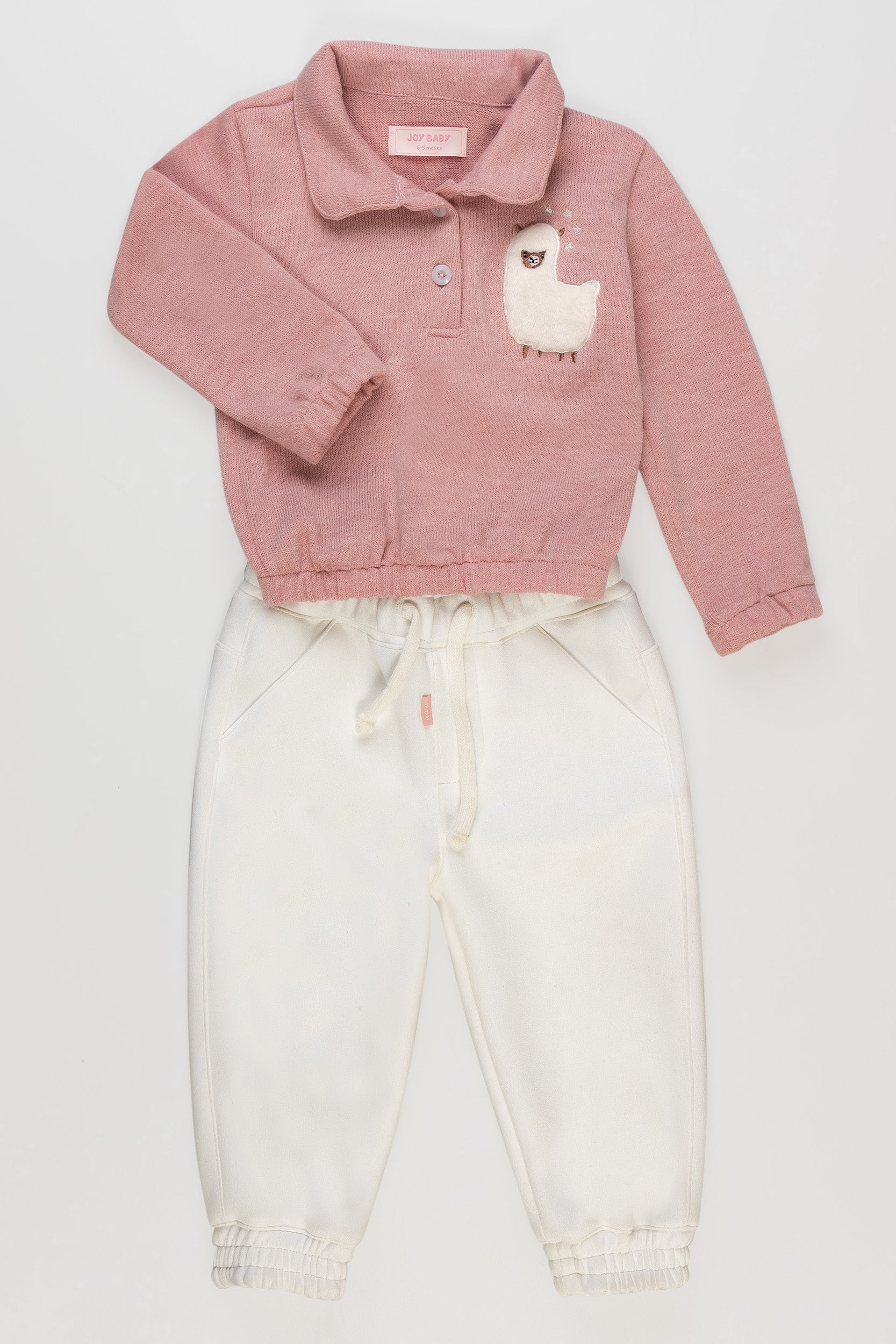 CONJUNTO BEBÉ NIÑA PALO ROSA
