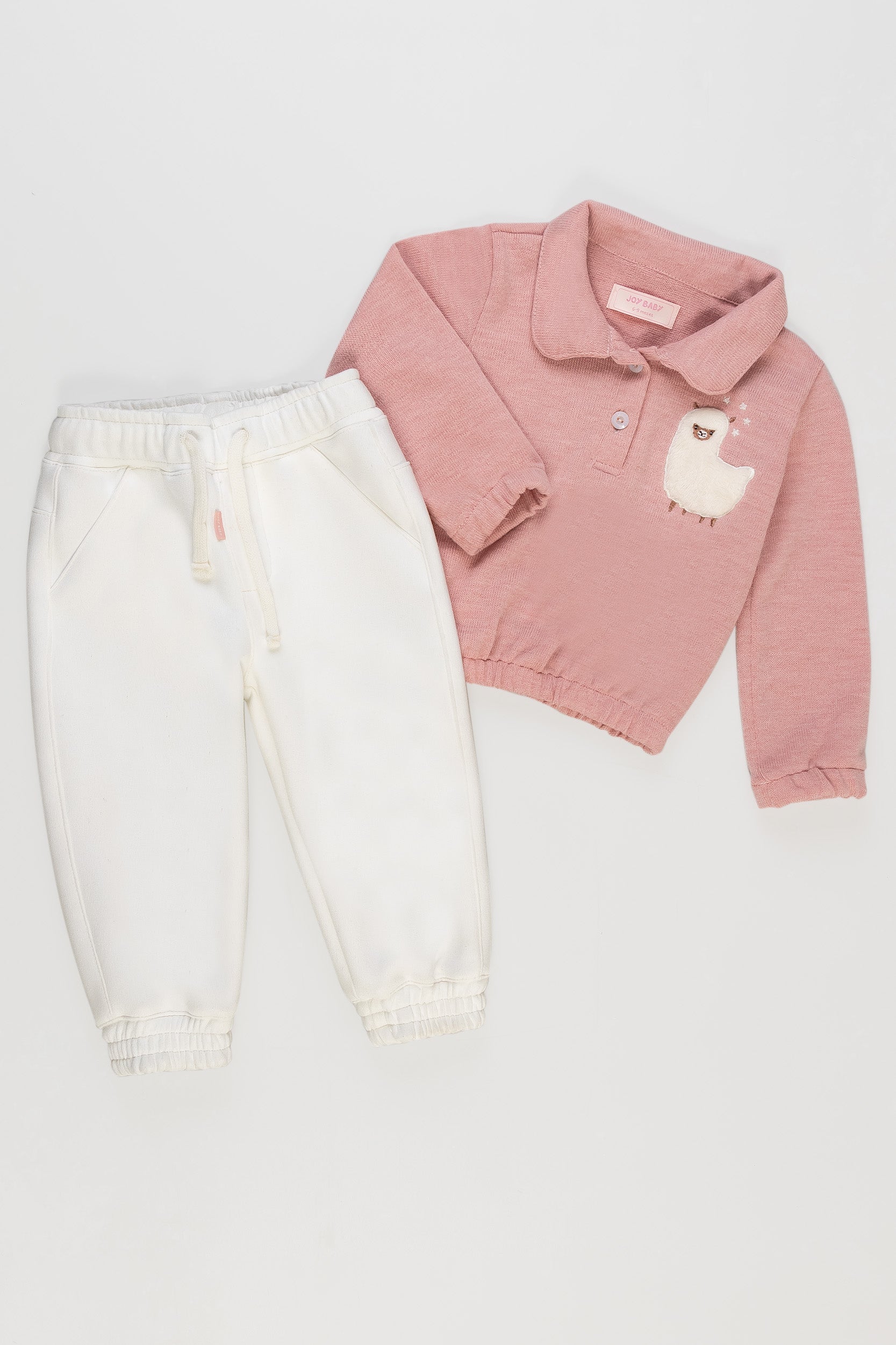 CONJUNTO BEBÉ NIÑA PALO ROSA