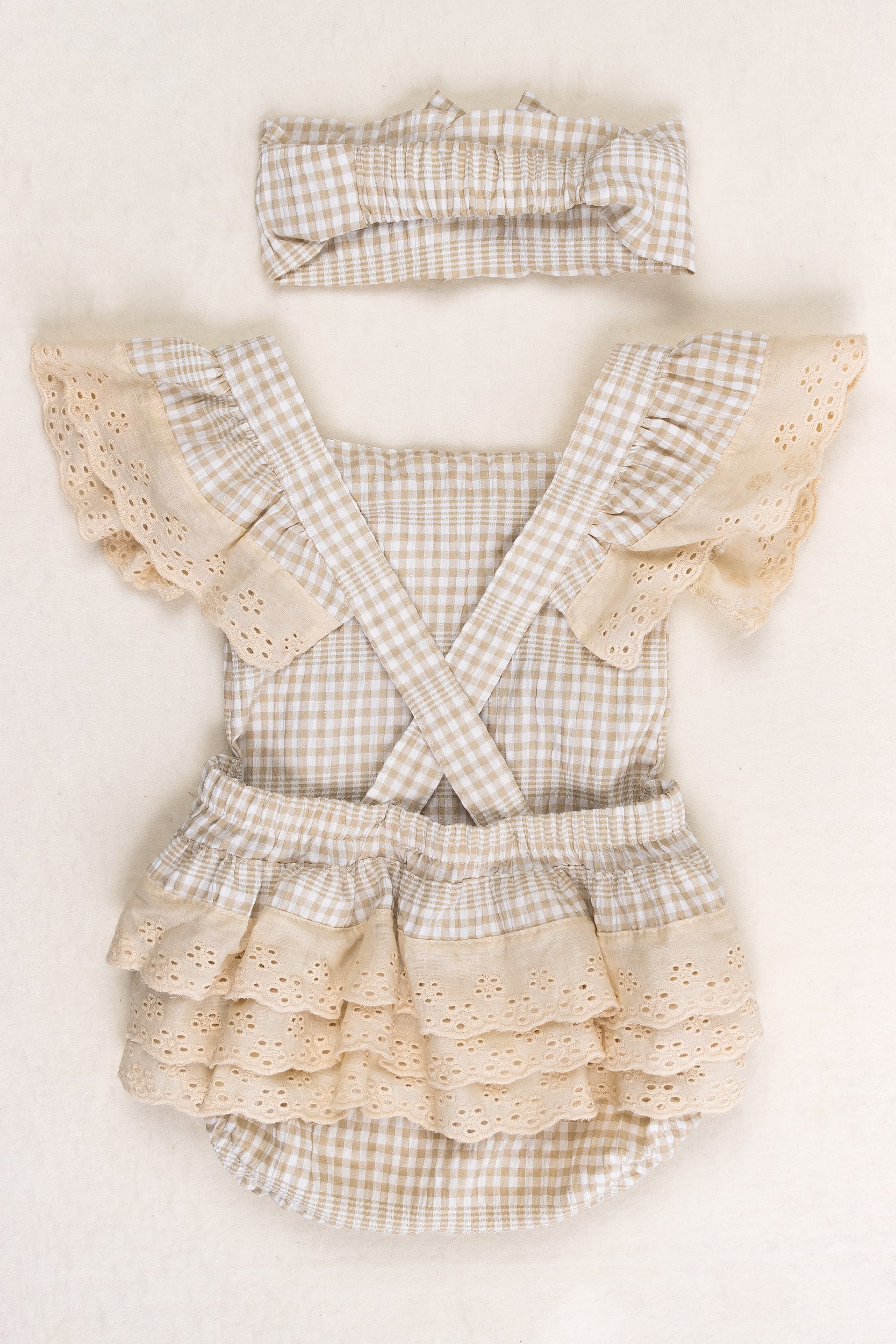 CONJUNTO VESTIDO BEBÉ NIÑA SO CUTE BEIGE