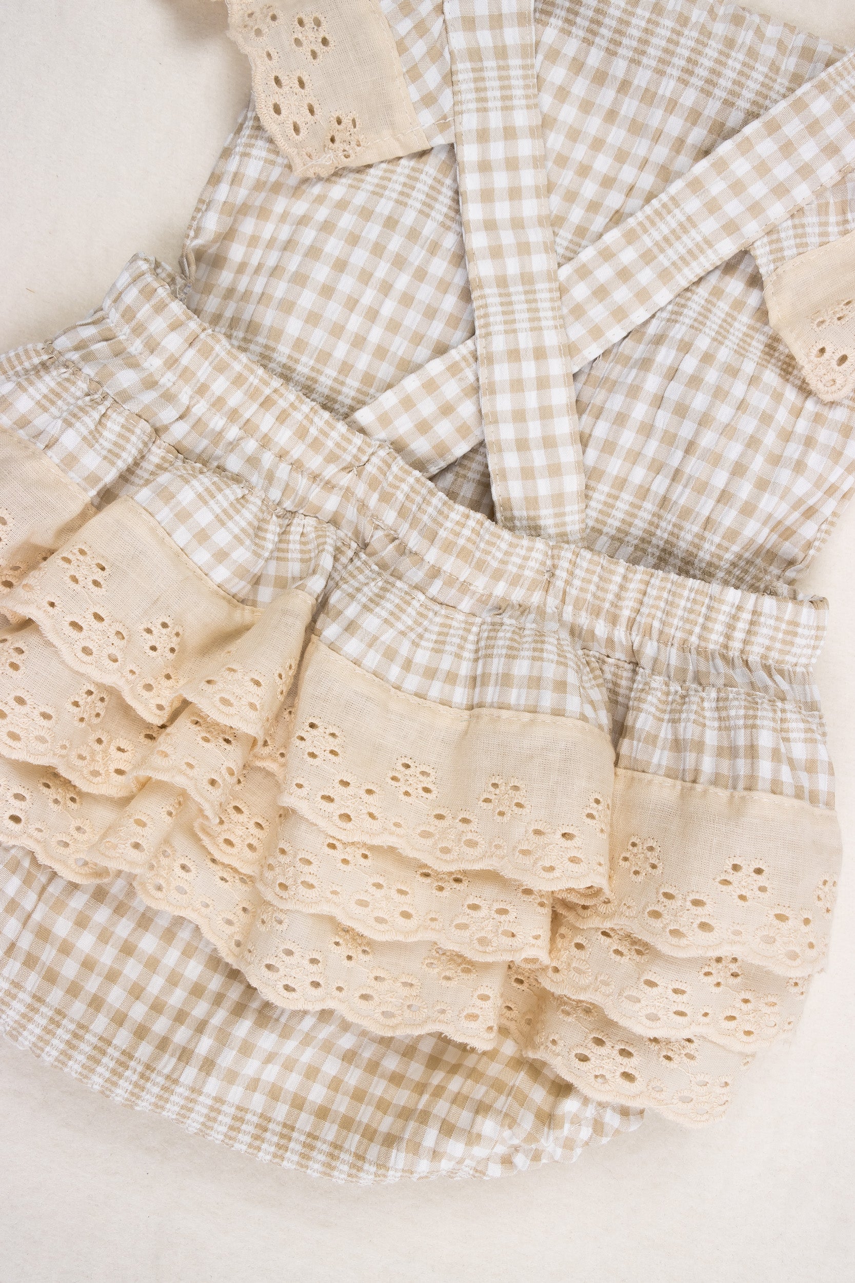 CONJUNTO VESTIDO BEBÉ NIÑA SO CUTE BEIGE
