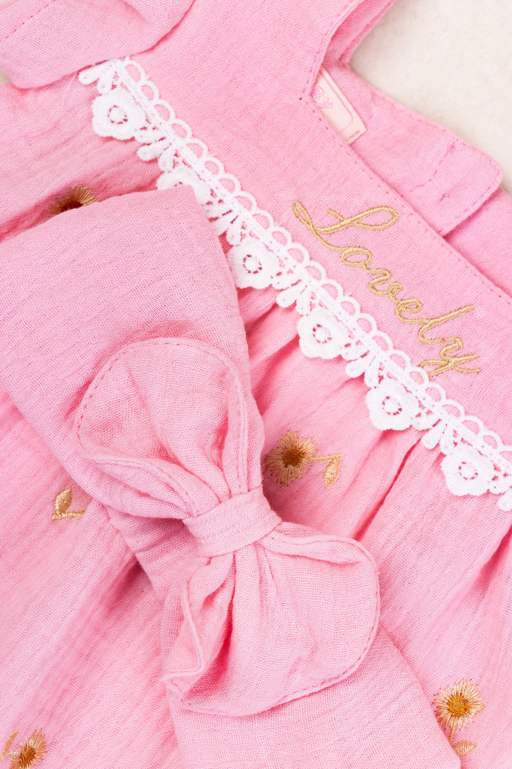 CONJUNTO BEBÉ NIÑA LOVELY ROSADO