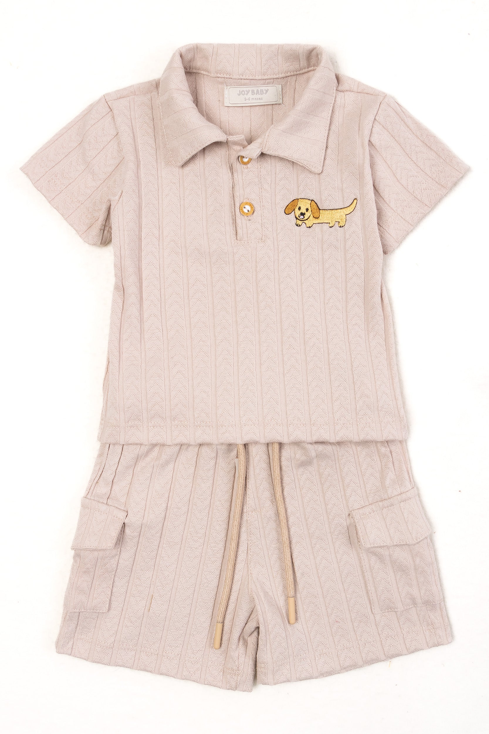 CONJUNTO BEBÉ NIÑO DOG BEIGE