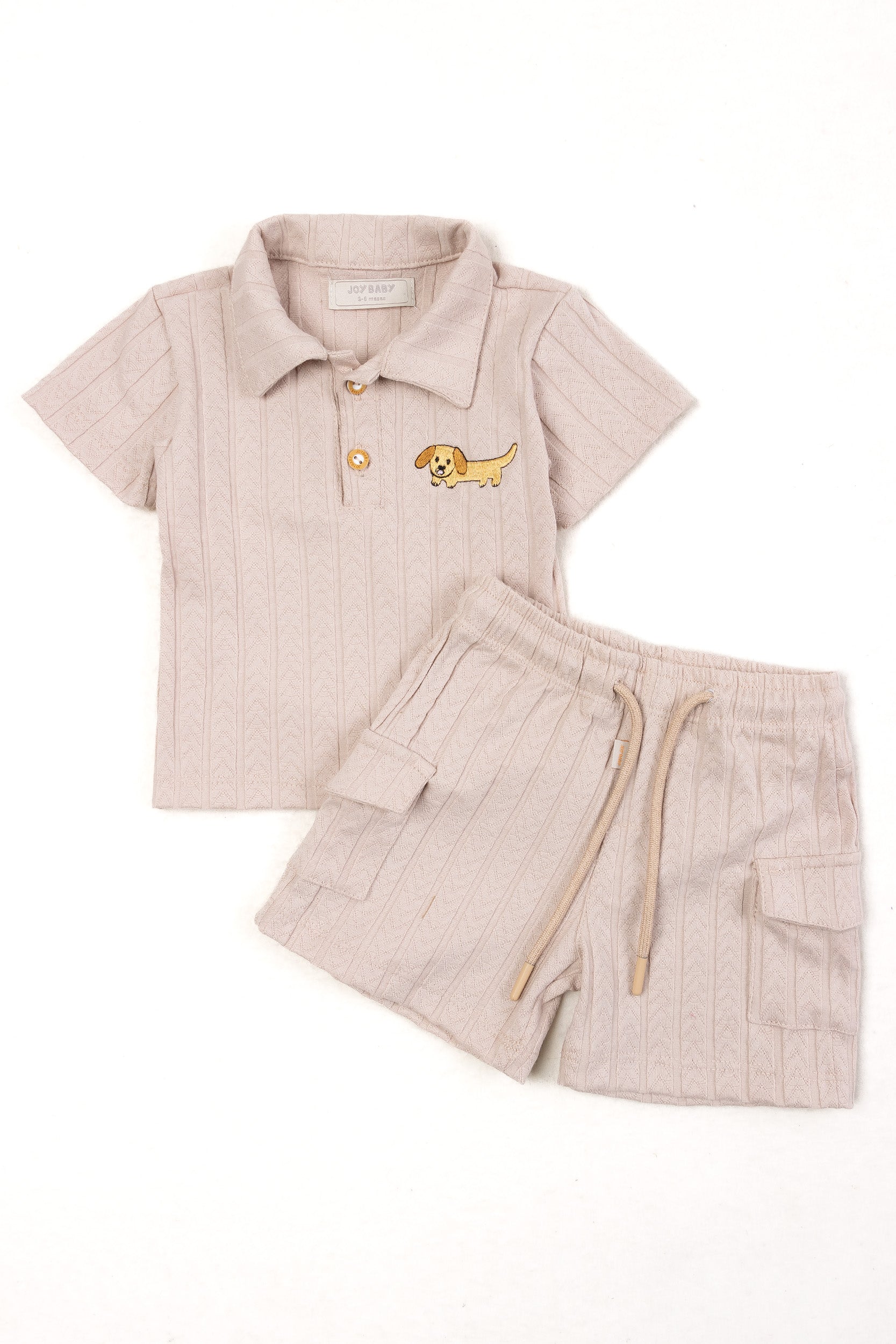 CONJUNTO BEBÉ NIÑO DOG BEIGE
