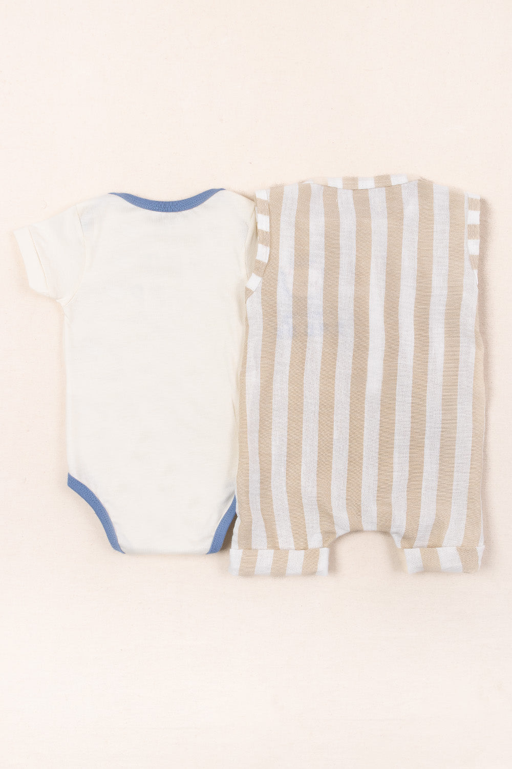 CONJUNTO OVEROL LITTLE BEBÉ NIÑO BEIGE