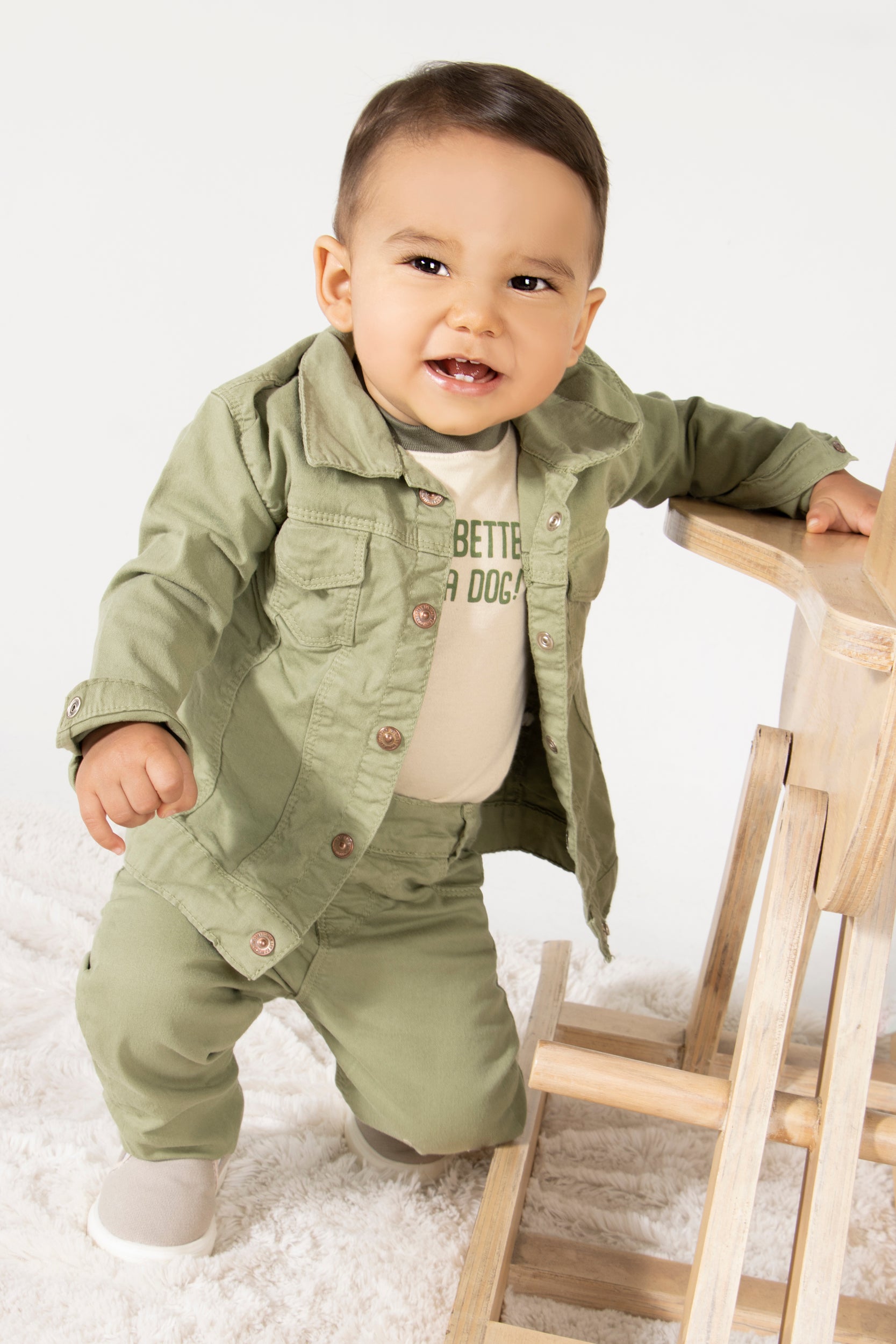 CONJUNTO CHAQUETA BEBÉ VERDE