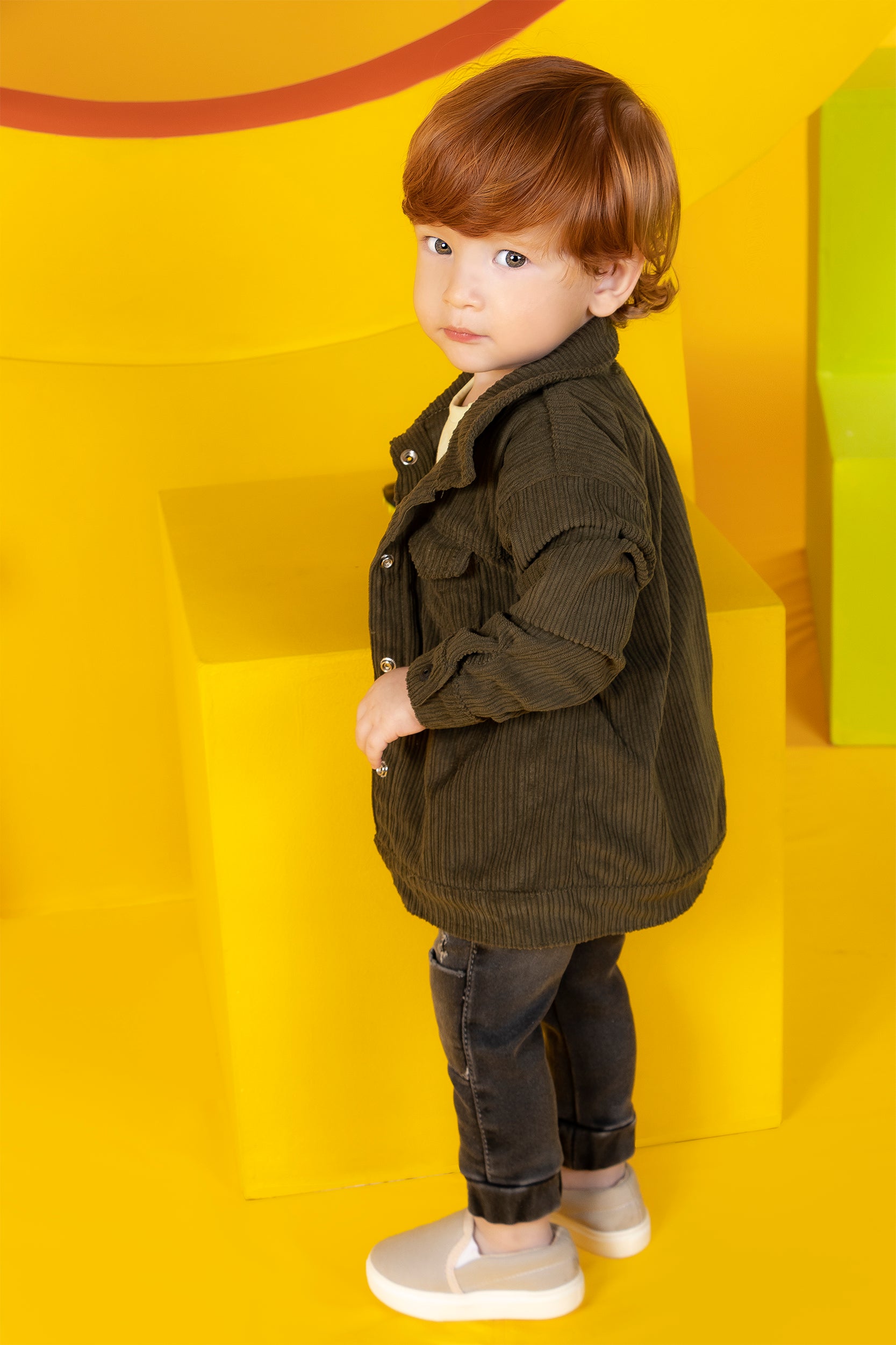 CONJUNTO BEBÉ CORDUROY VERDE