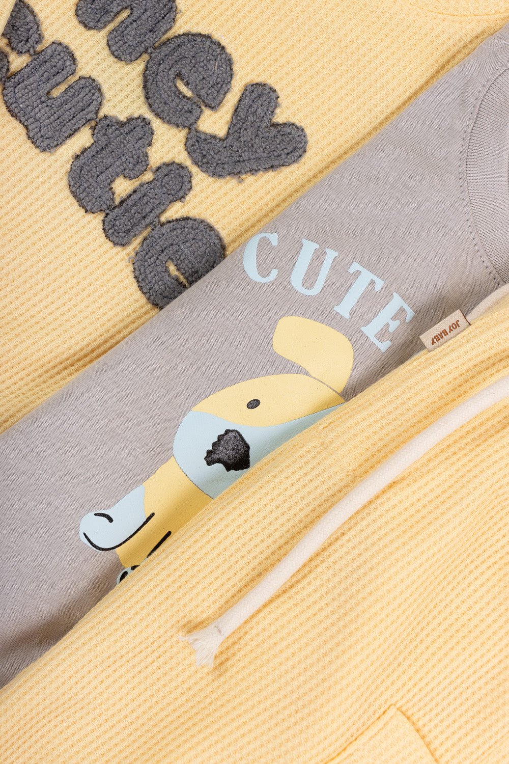 CONJUNTO BEBÉ NIÑO CUTE AMARILLO