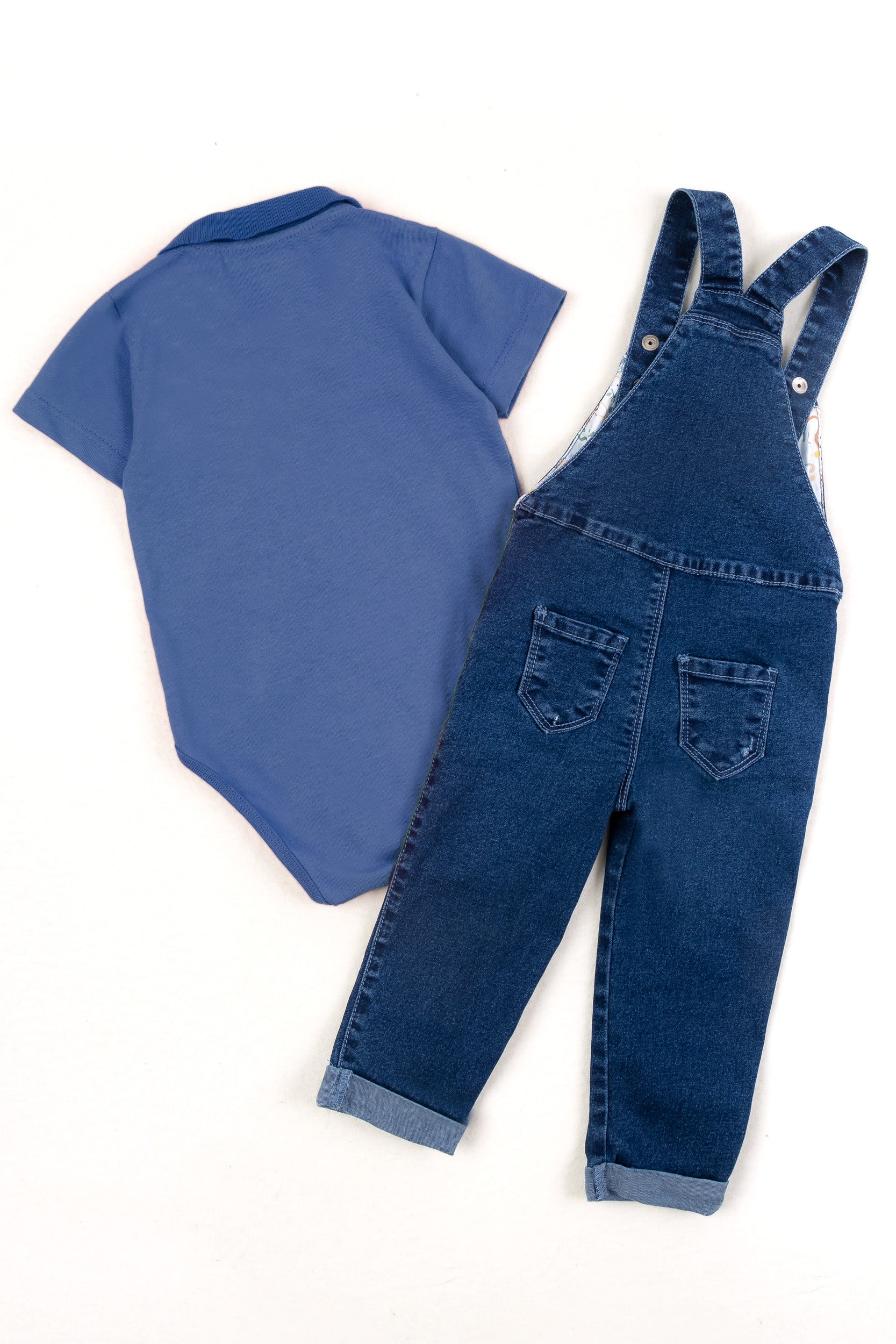 CONJUNTO OVEROL BEBÉ AZUL