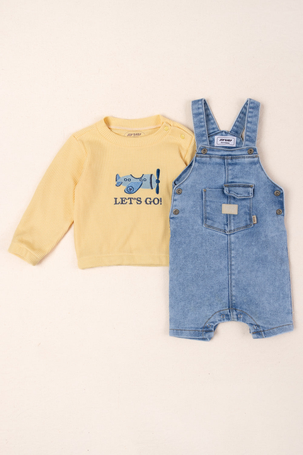 CONJUNTO OVEROL BEBÉ AMARILLO