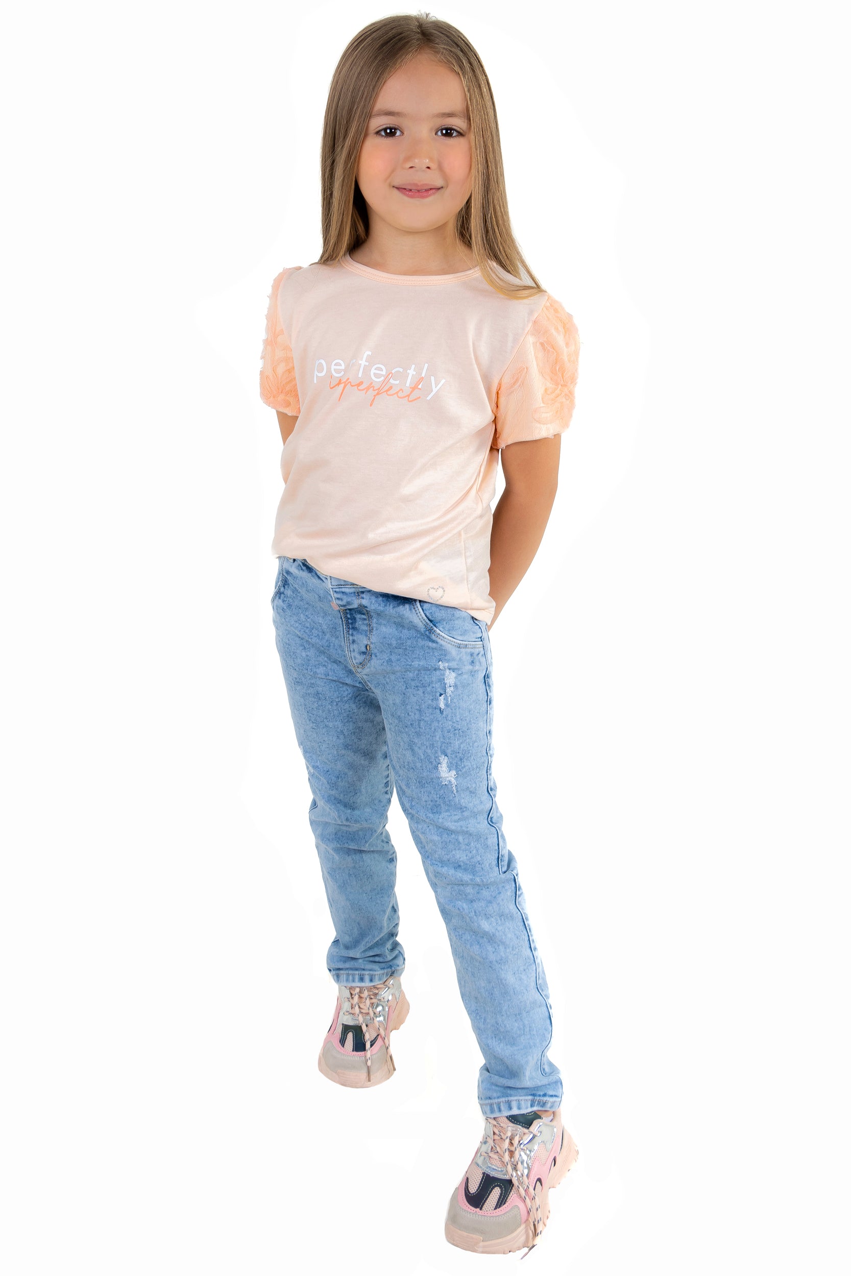 CONJUNTO NIÑA PERFECTLY MANDARINA