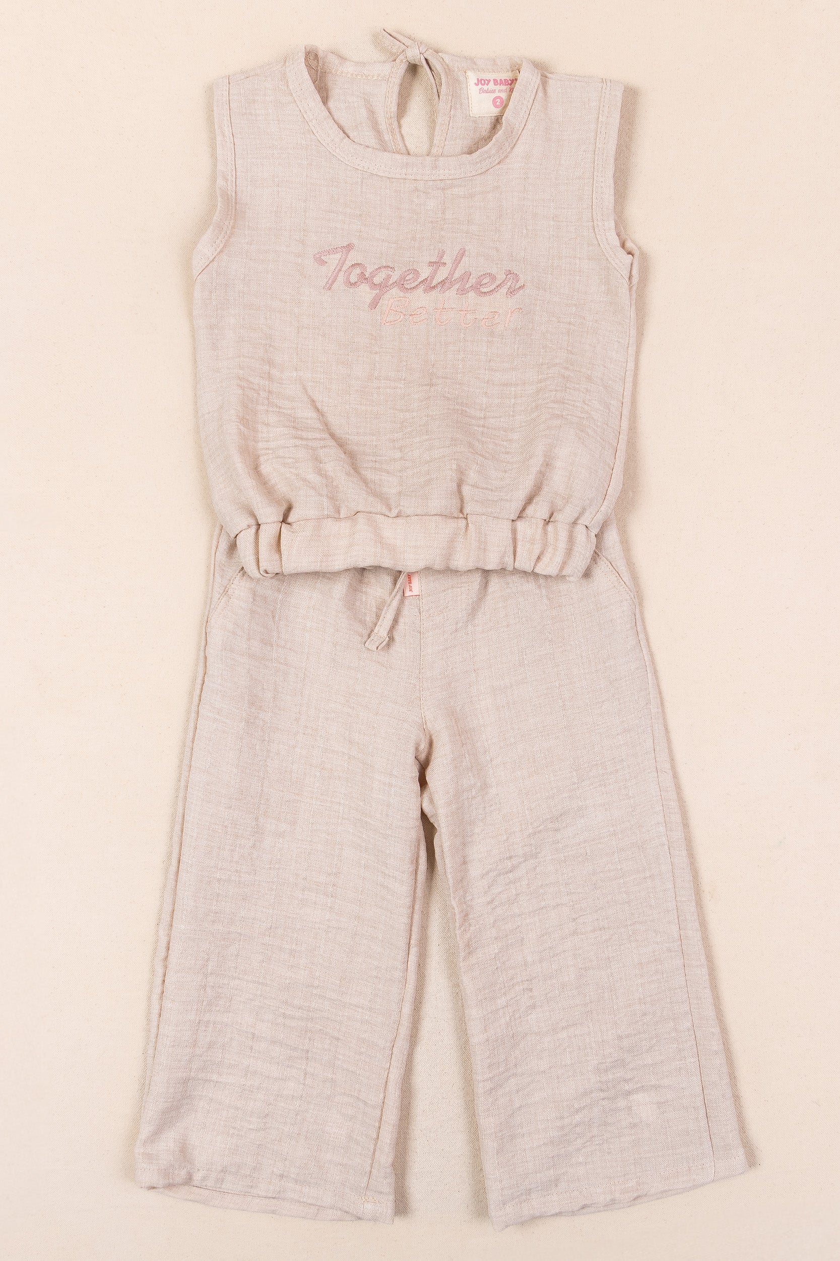 CONJUNTO NIÑA TOGETHER BEIGE