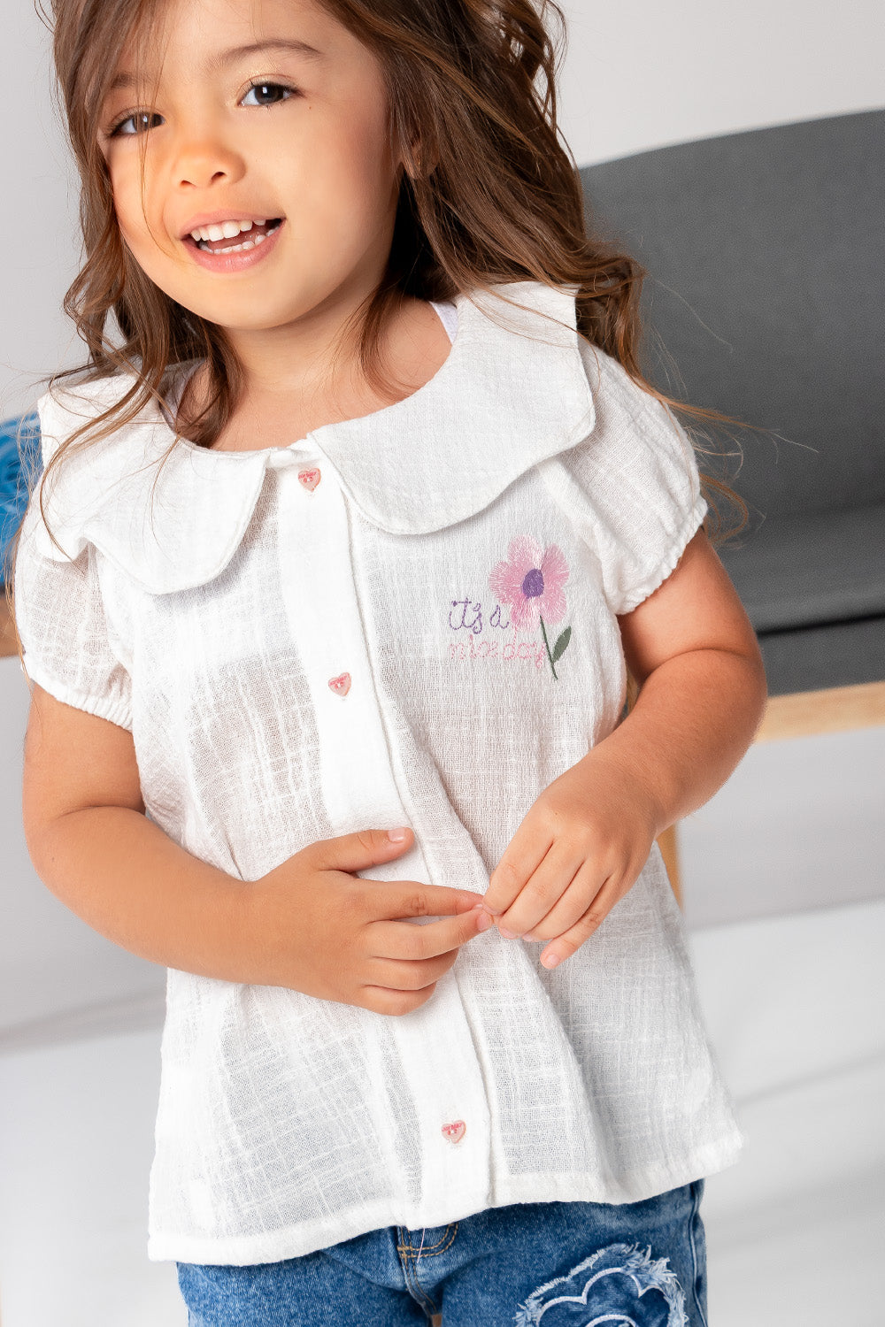 CONJUNTO NIÑA NICE DAY BLANCO