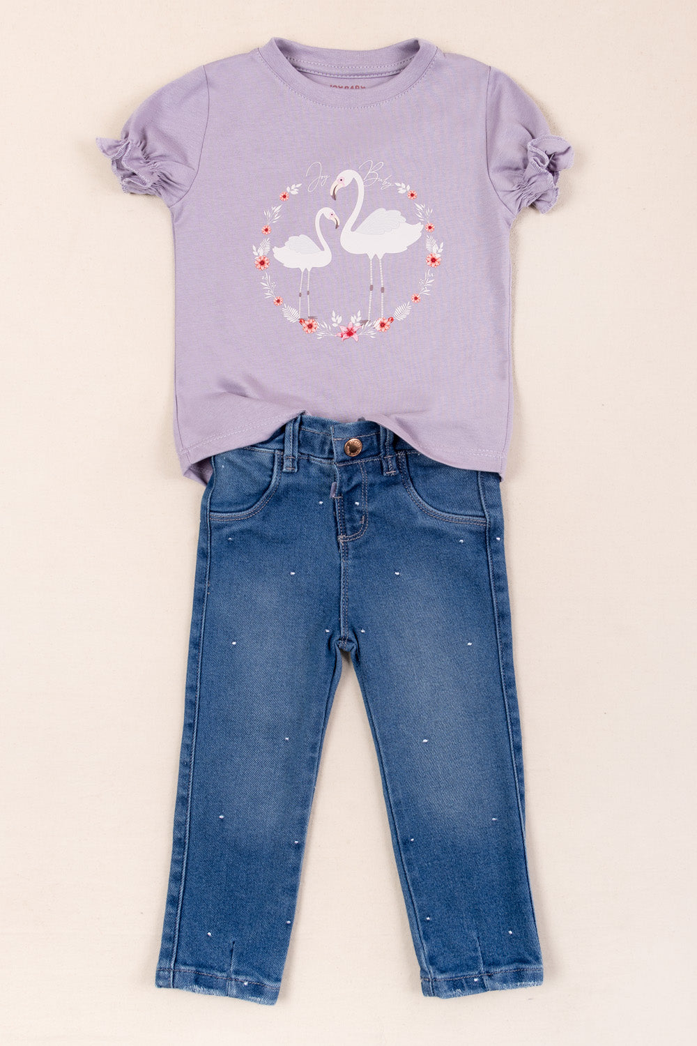 CONJUNTO NIÑA FLAMENCO MORADO