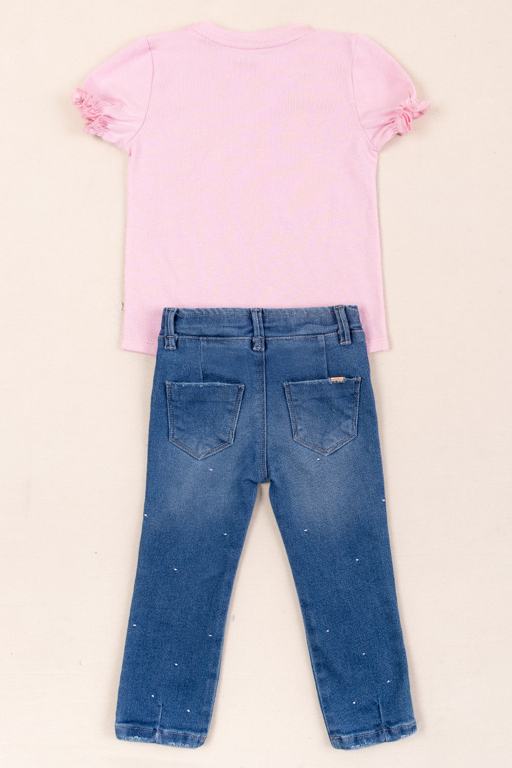 CONJUNTO NIÑA FLAMENCO ROSADO