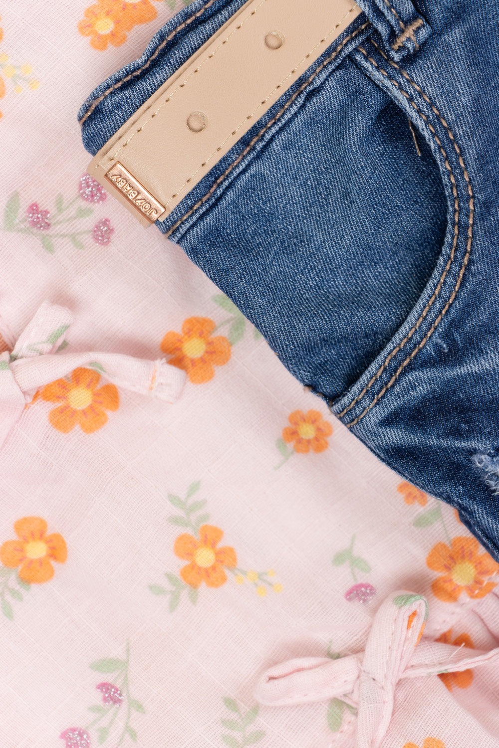 CONJUNTO NIÑA FLOWERS ROSADO