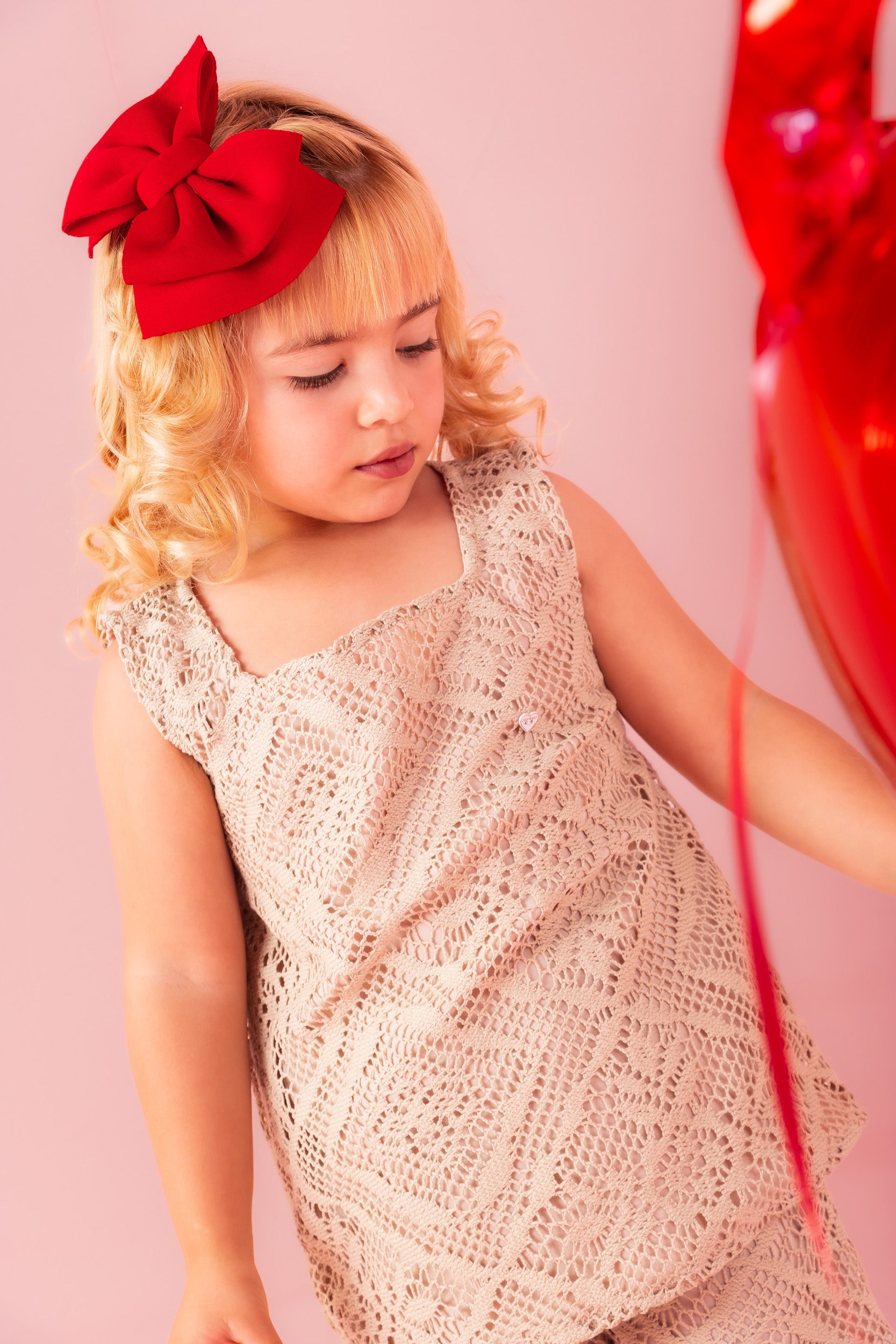 CONJUNTO NIÑA TEJIDO CAFÉ