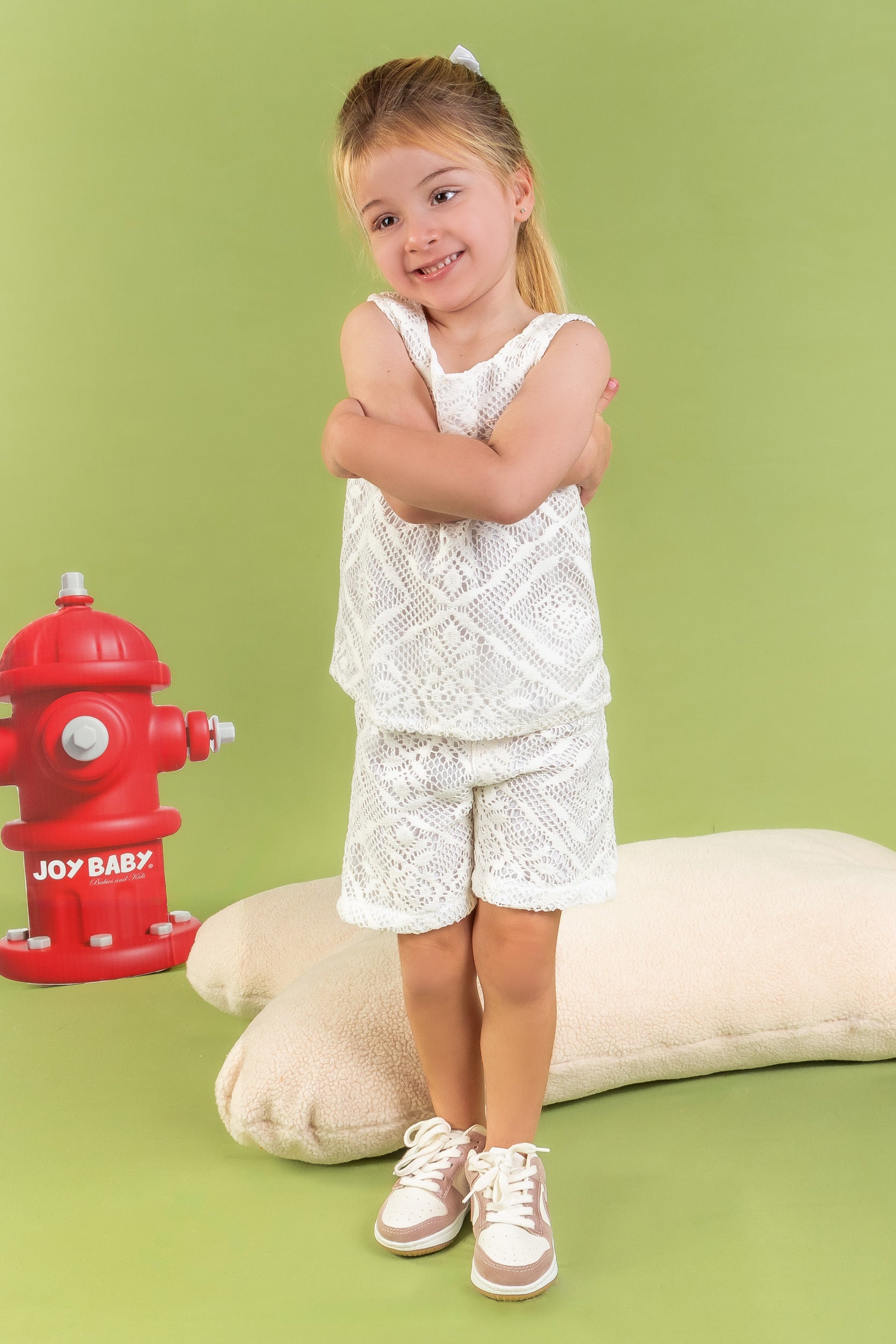 CONJUNTO NIÑA TEJIDO BLANCO