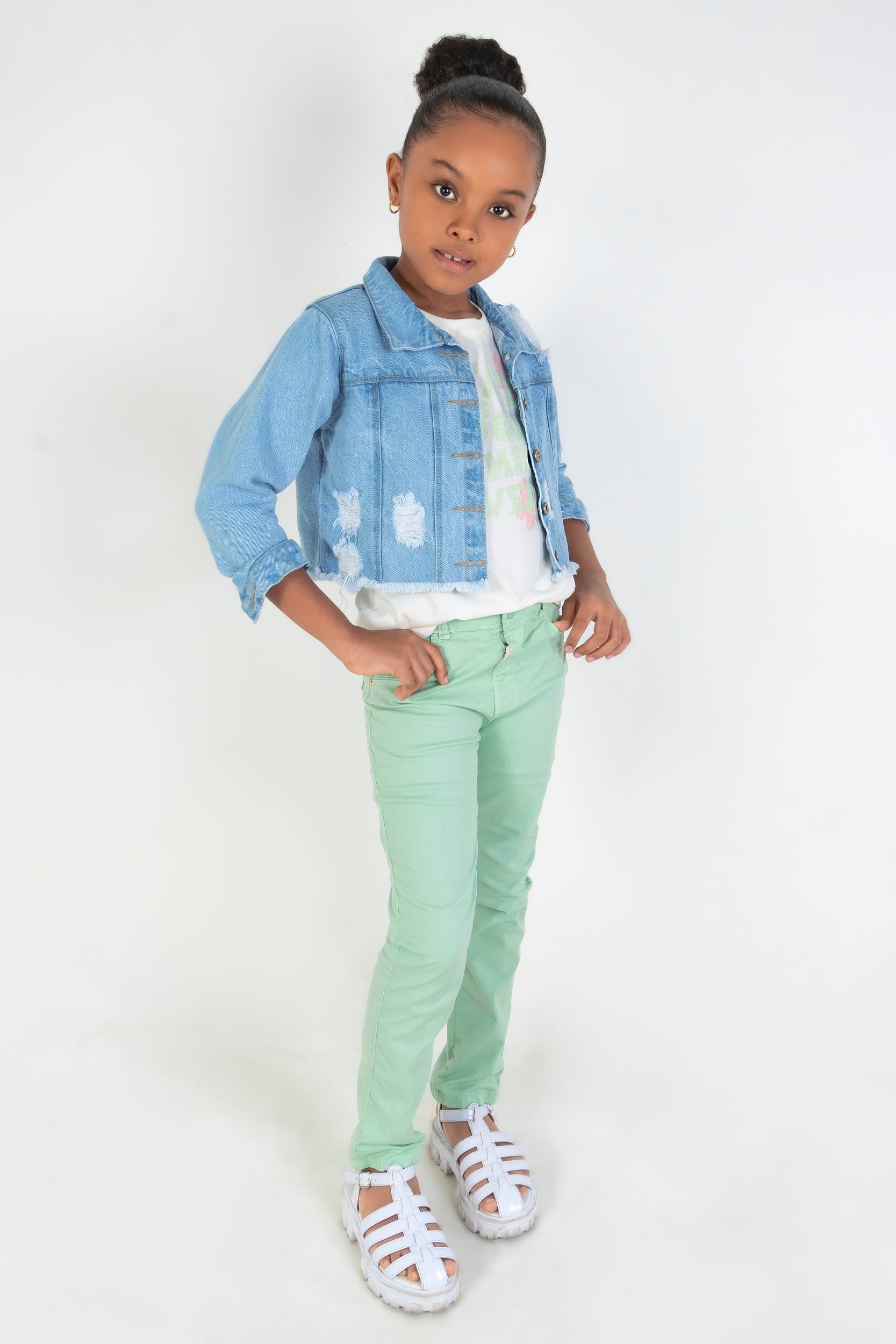 CONJUNTO 3 PRENDAS NIÑA BEST VERDE
