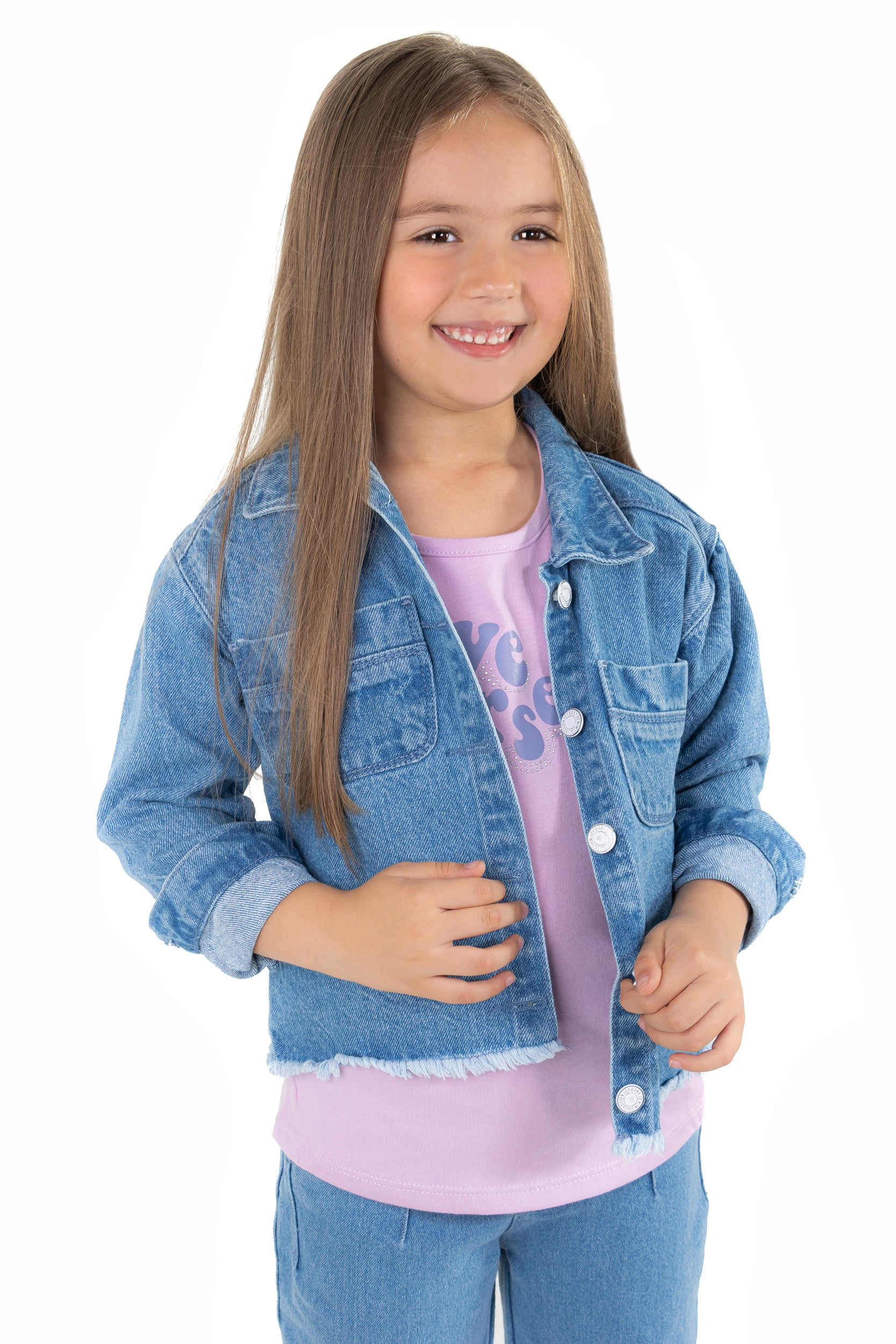 CONJUNTO 3 PRENDAS NIÑA LOVE MORADO