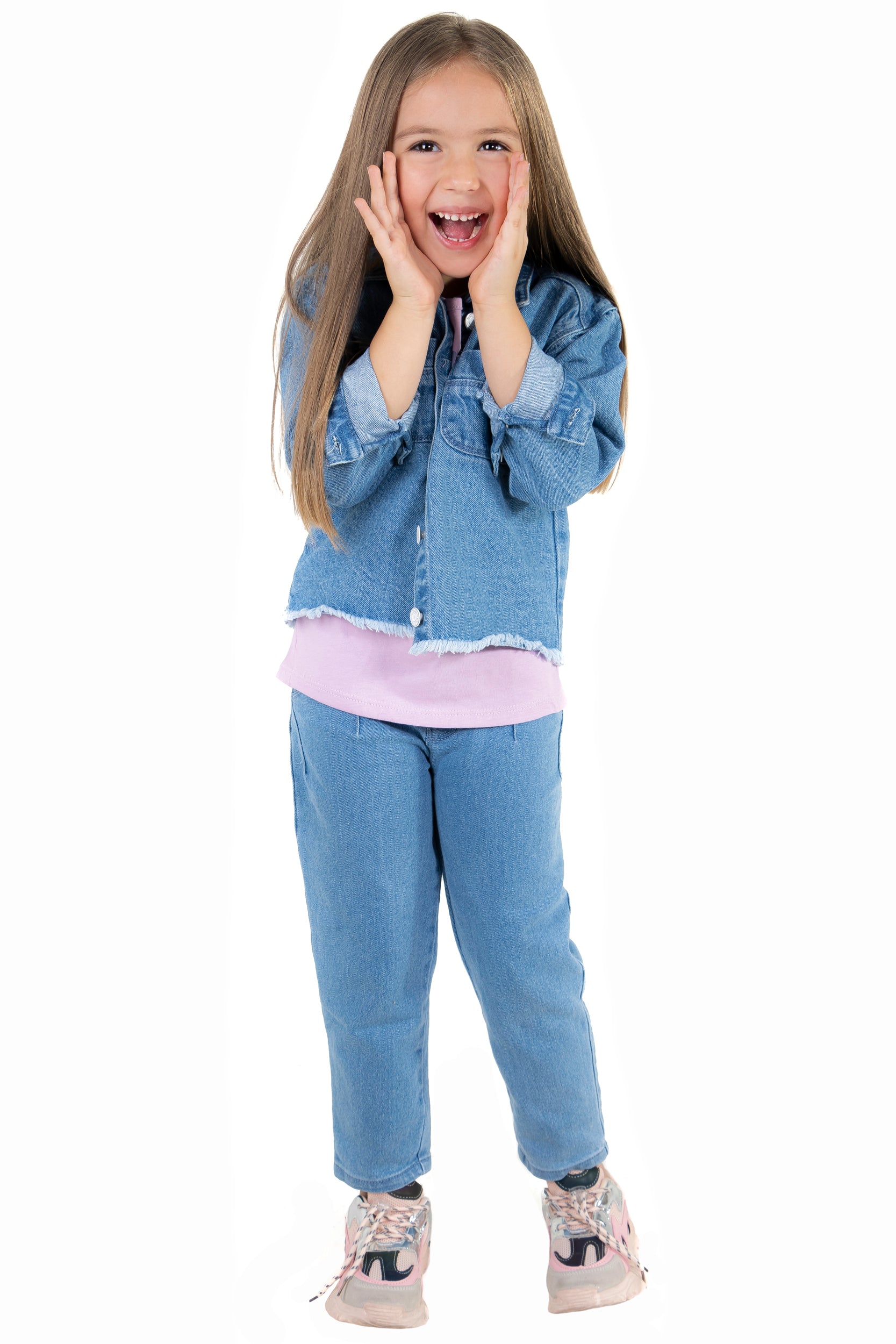 CONJUNTO 3 PRENDAS NIÑA LOVE MORADO