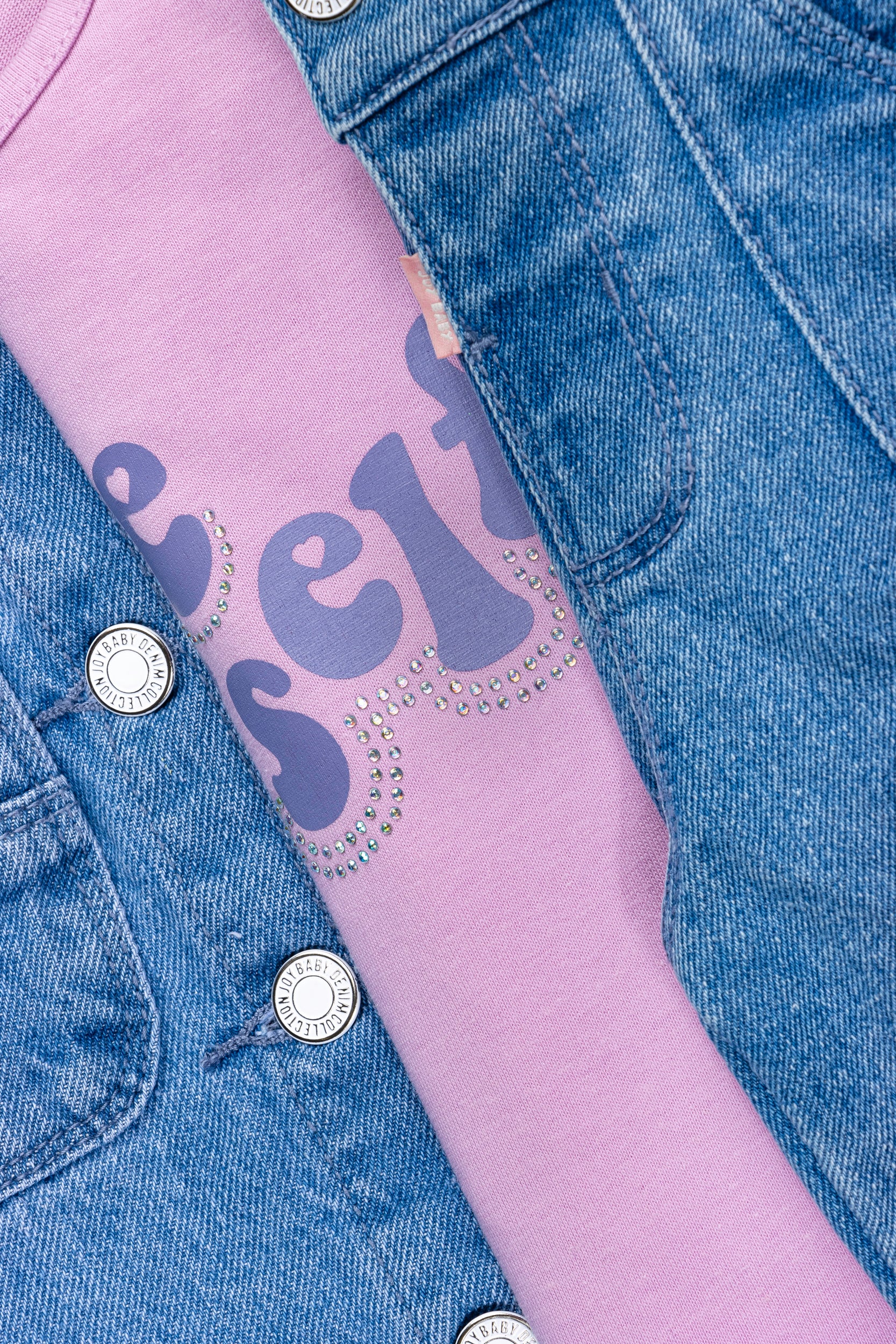 CONJUNTO 3 PRENDAS NIÑA LOVE MORADO