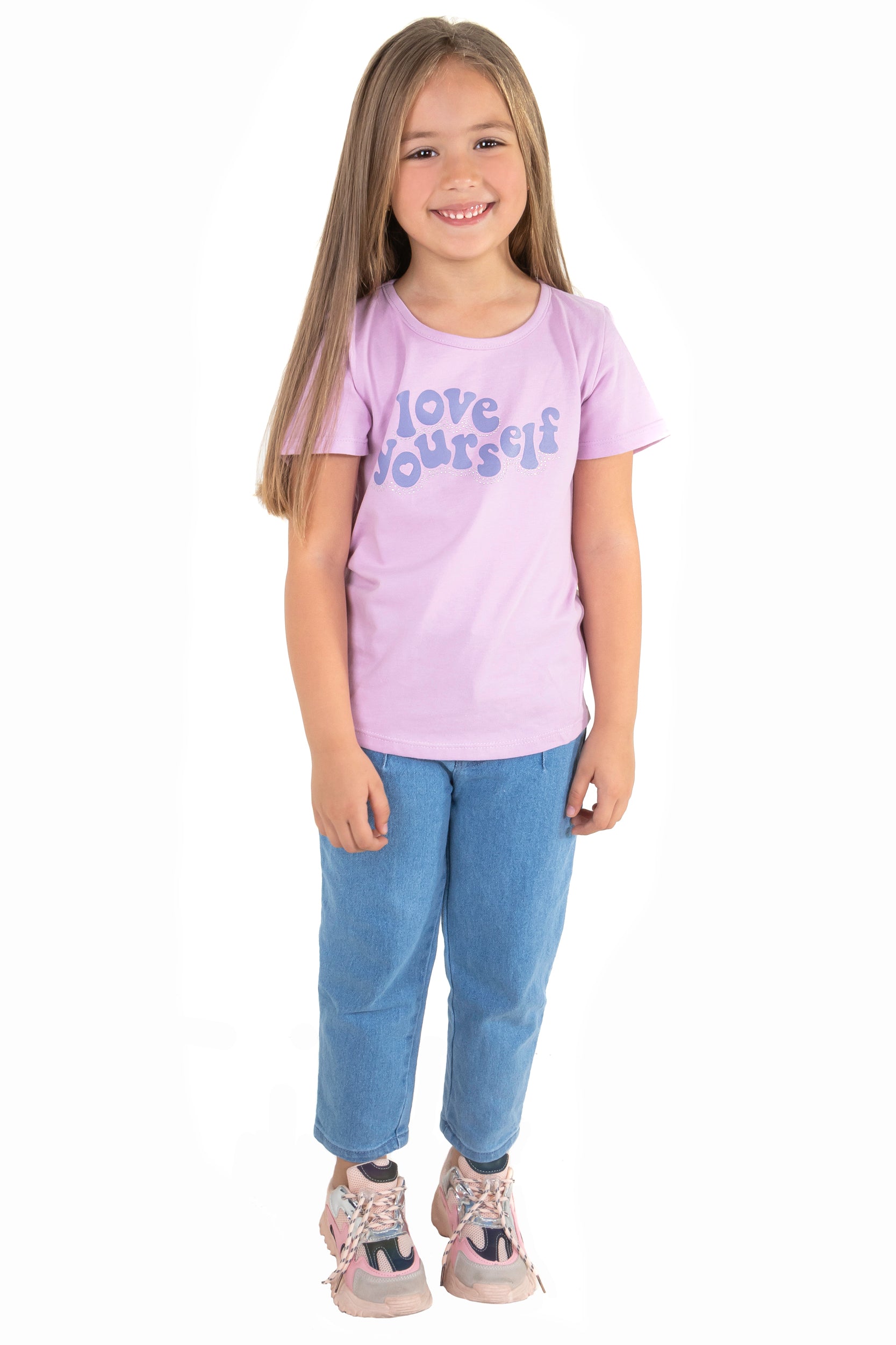 CONJUNTO 3 PRENDAS NIÑA LOVE MORADO