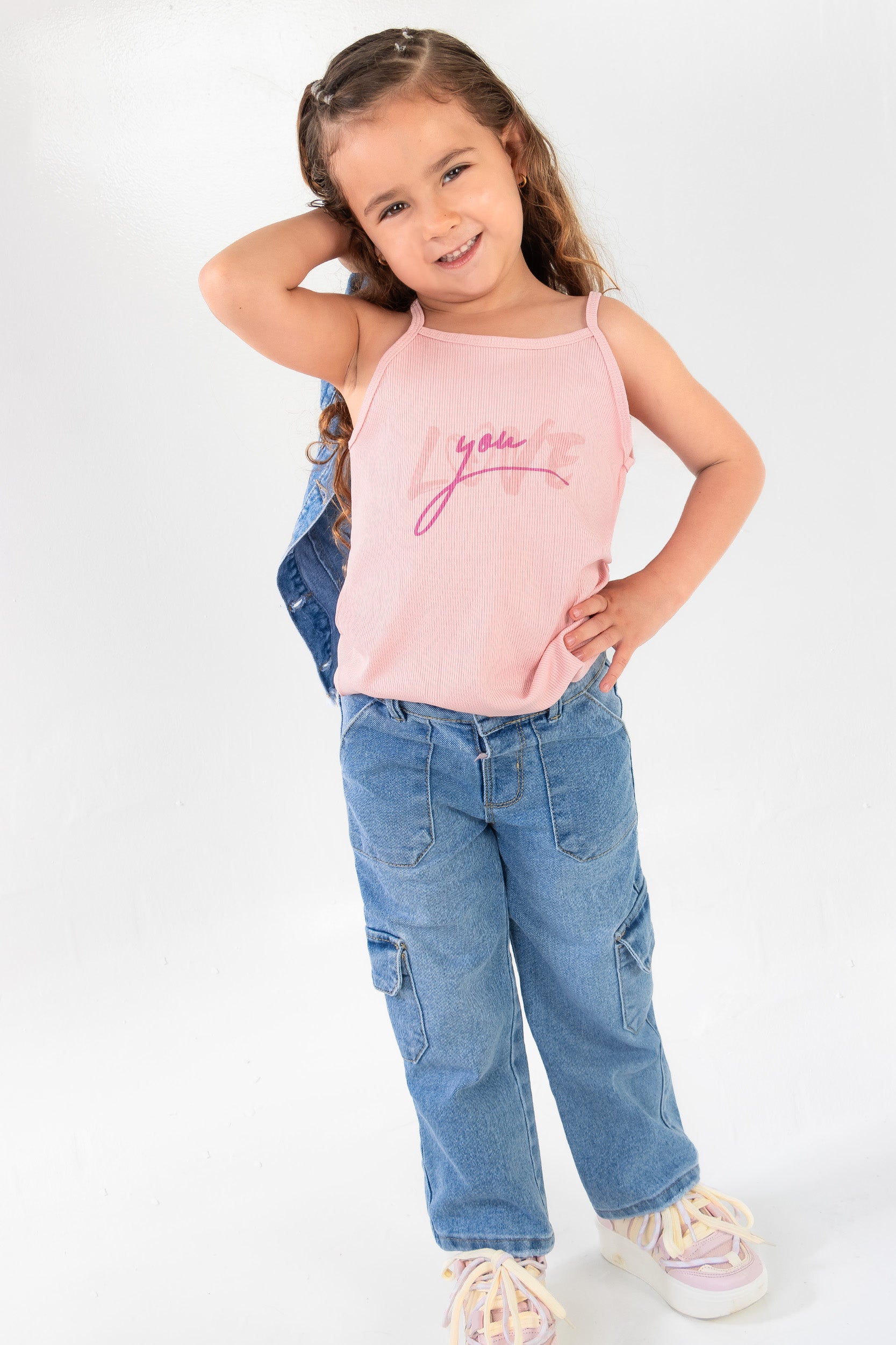 CONJUNTO 3 PRENDAS NIÑA PALO ROSA