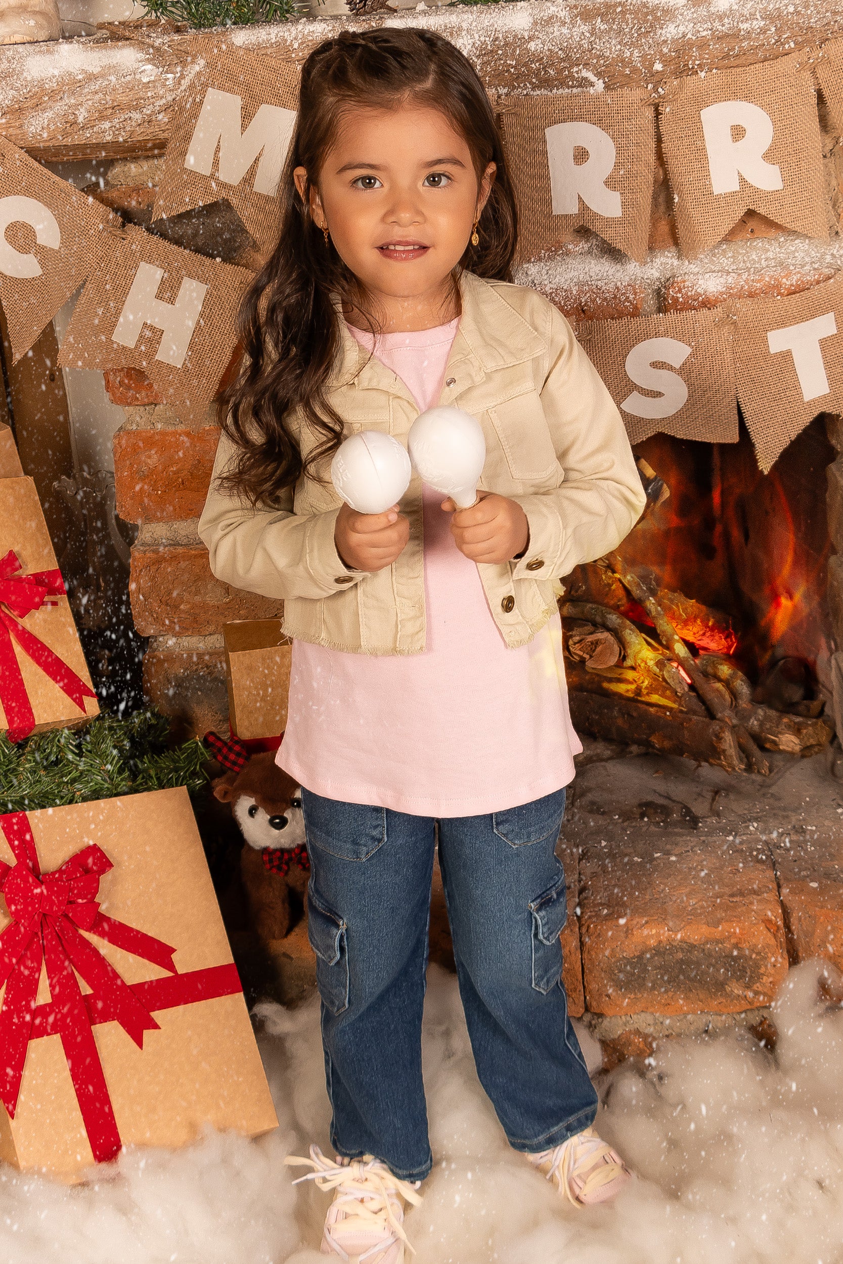 CONJUNTO 3 PRENDAS NIÑA BEIGE