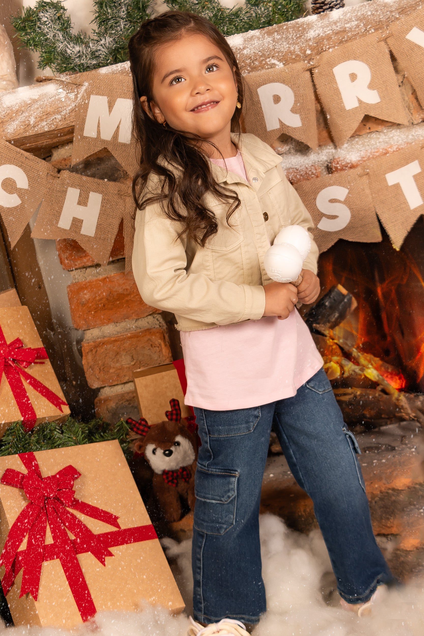 CONJUNTO 3 PRENDAS NIÑA BEIGE