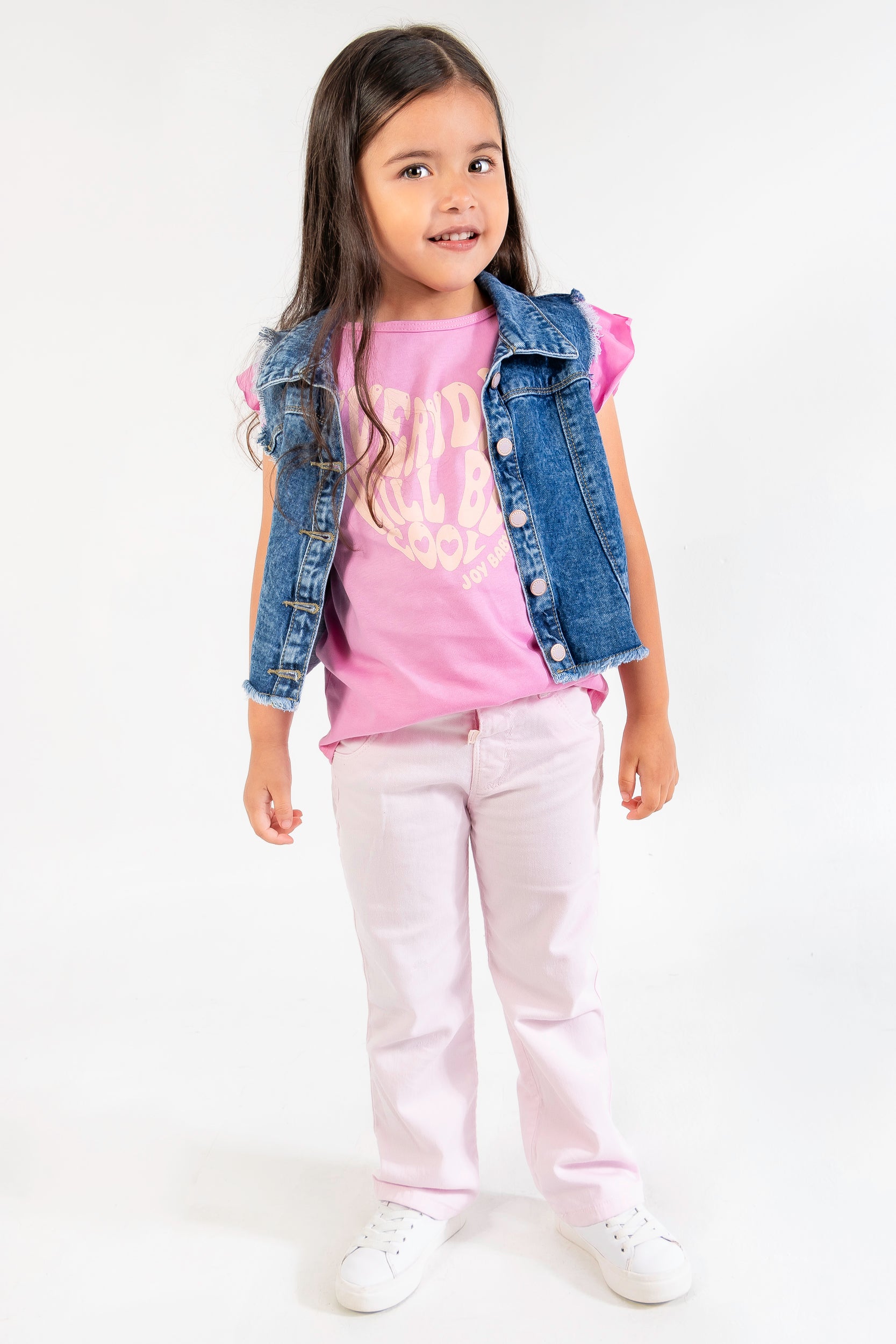 CONJUNTO 3 PRENDAS NIÑA COOL ROSADO