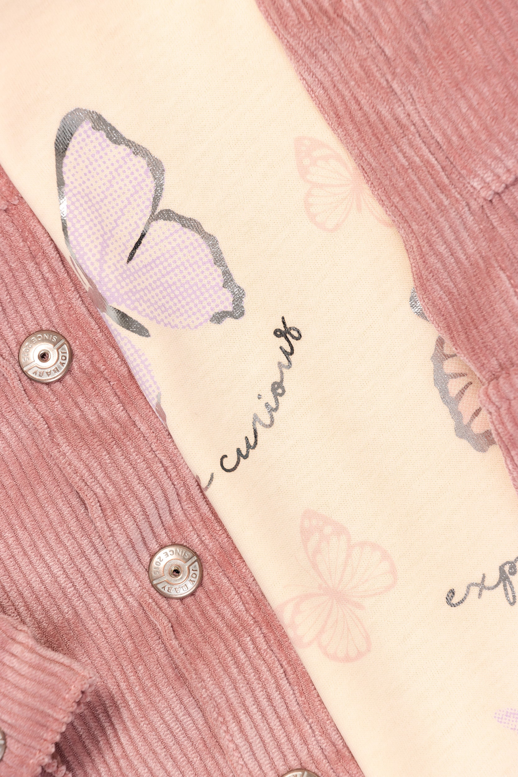 CONJUNTO CORDUROY NIÑA PALO ROSA
