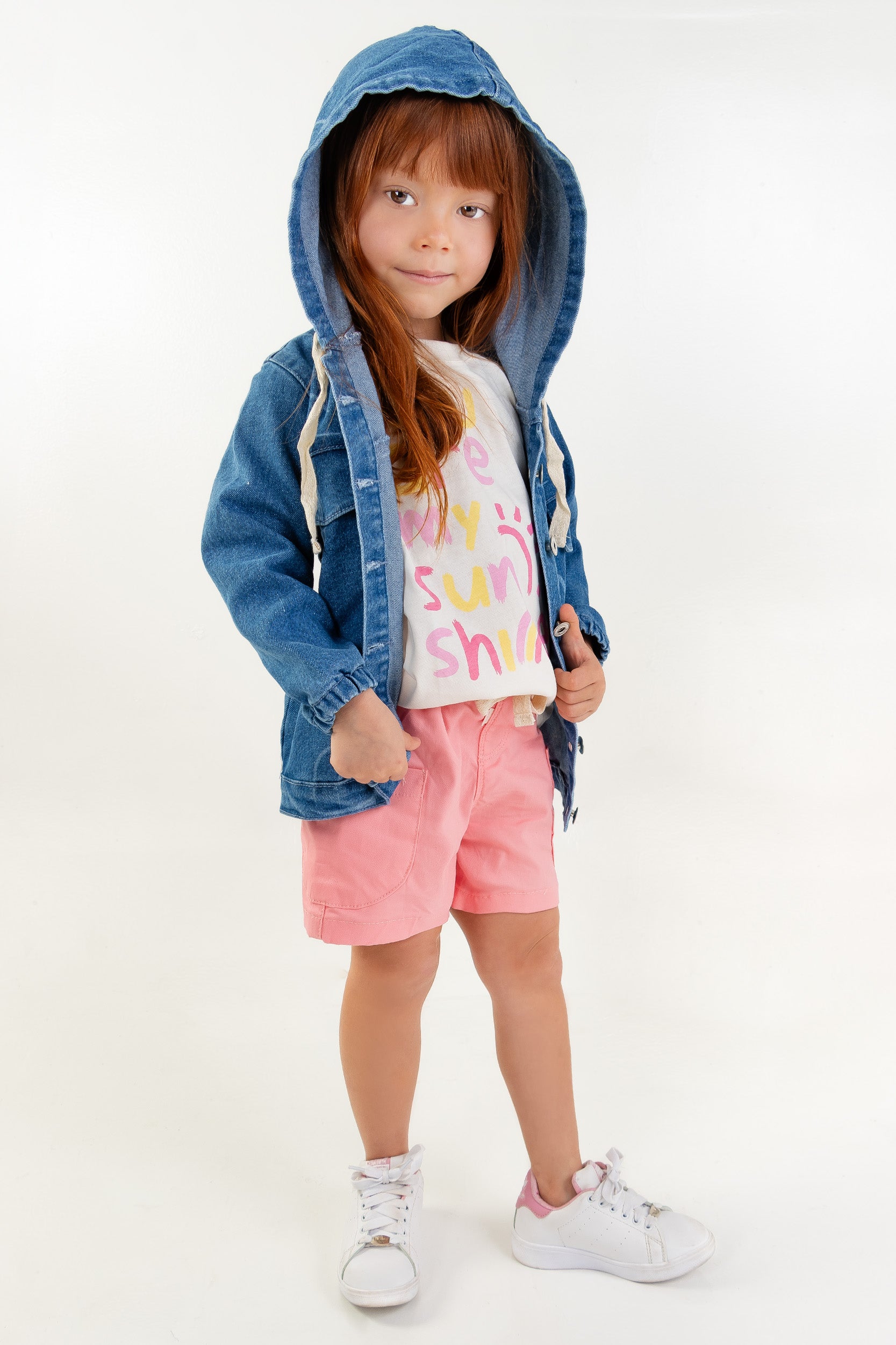 CONJUNTO 3 PRENDAS NIÑA SUNSHINE ROSADO