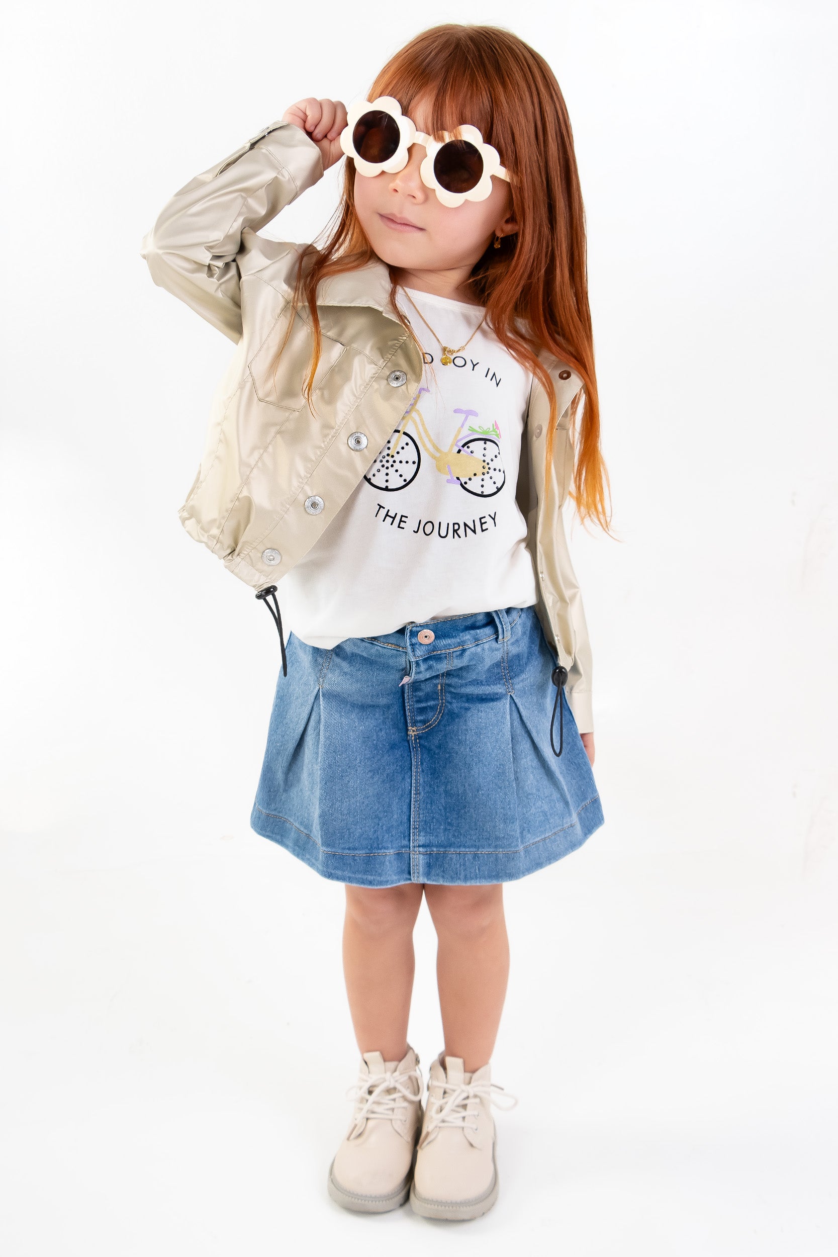 CONJUNTO 3 PRENDAS NIÑA CYCLE DORADO