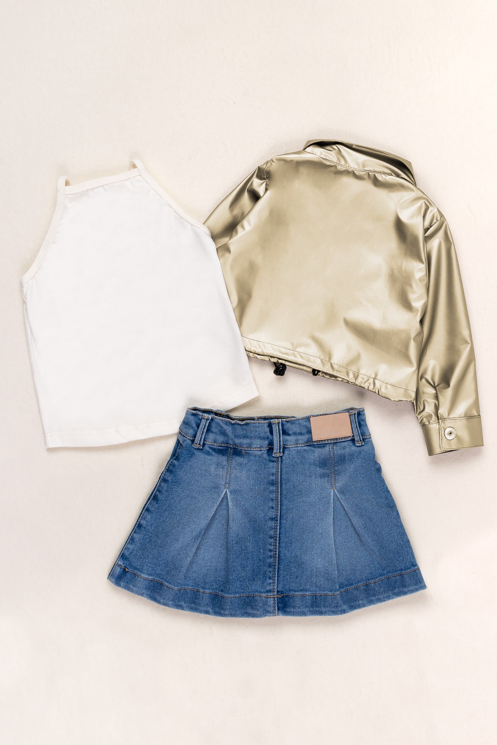 CONJUNTO 3 PRENDAS NIÑA CYCLE DORADO