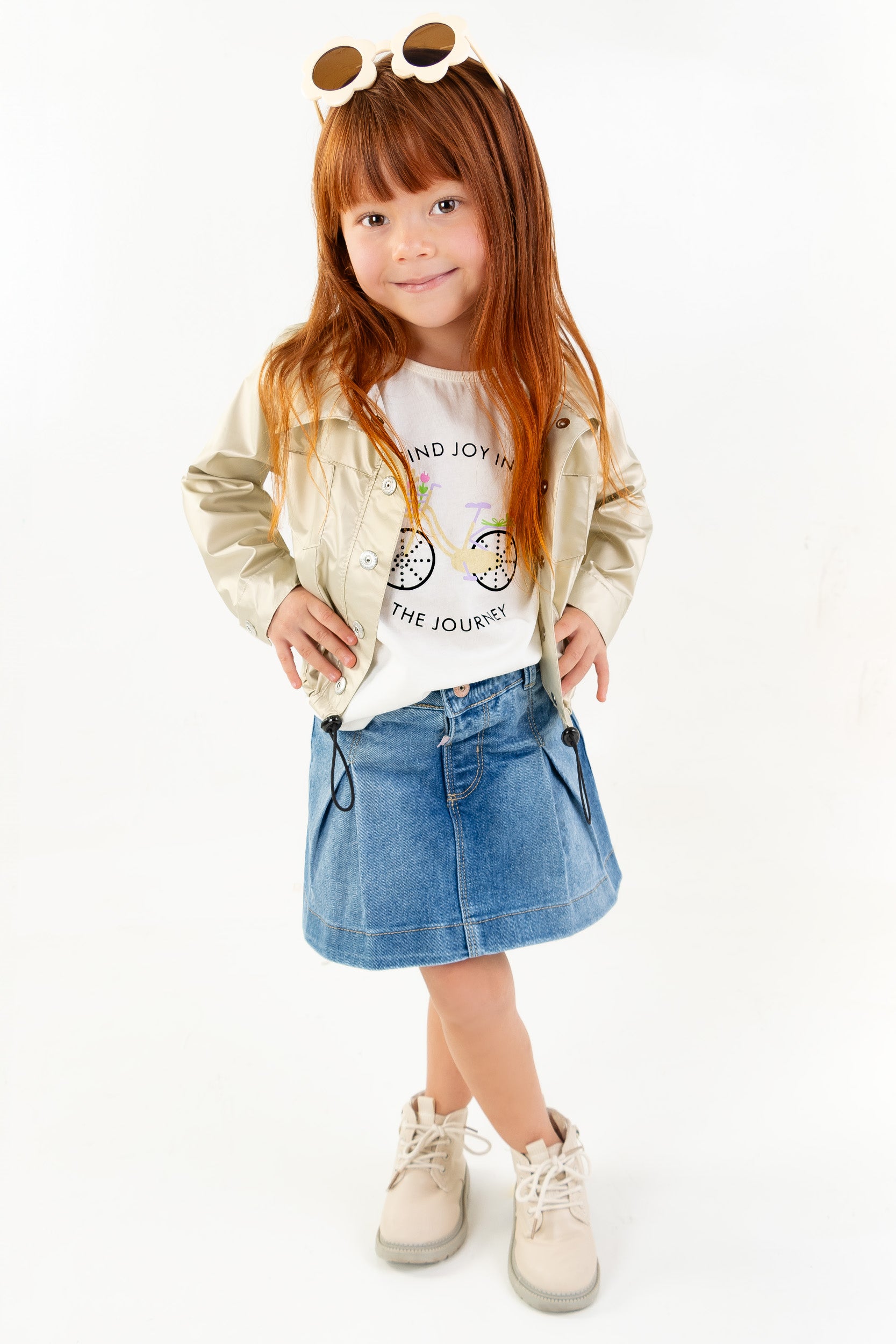 CONJUNTO 3 PRENDAS NIÑA CYCLE DORADO