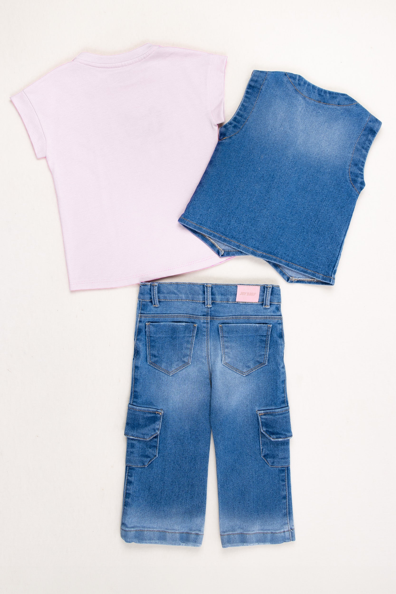 CONJUNTO 3 PRENDAS NIÑA HEART LILA
