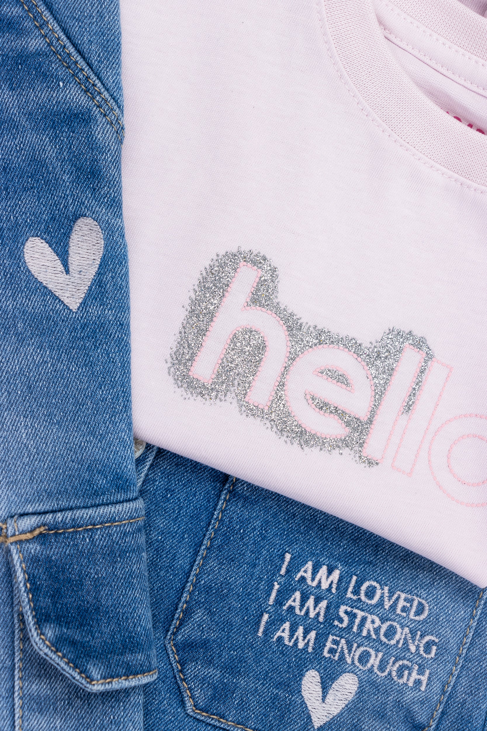 CONJUNTO 3 PRENDAS NIÑA HEART LILA