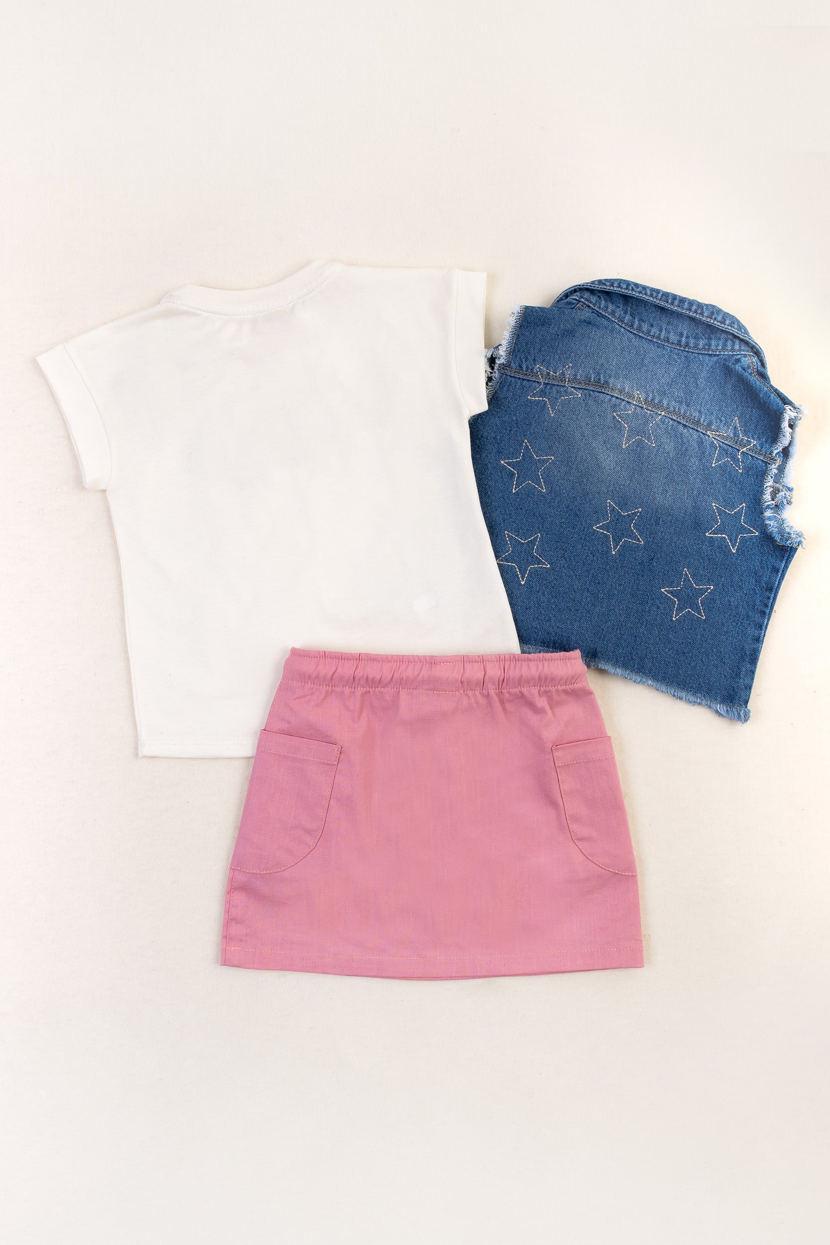 CONJUNTO 3 PRENDAS NIÑA FRIENDS ROSA