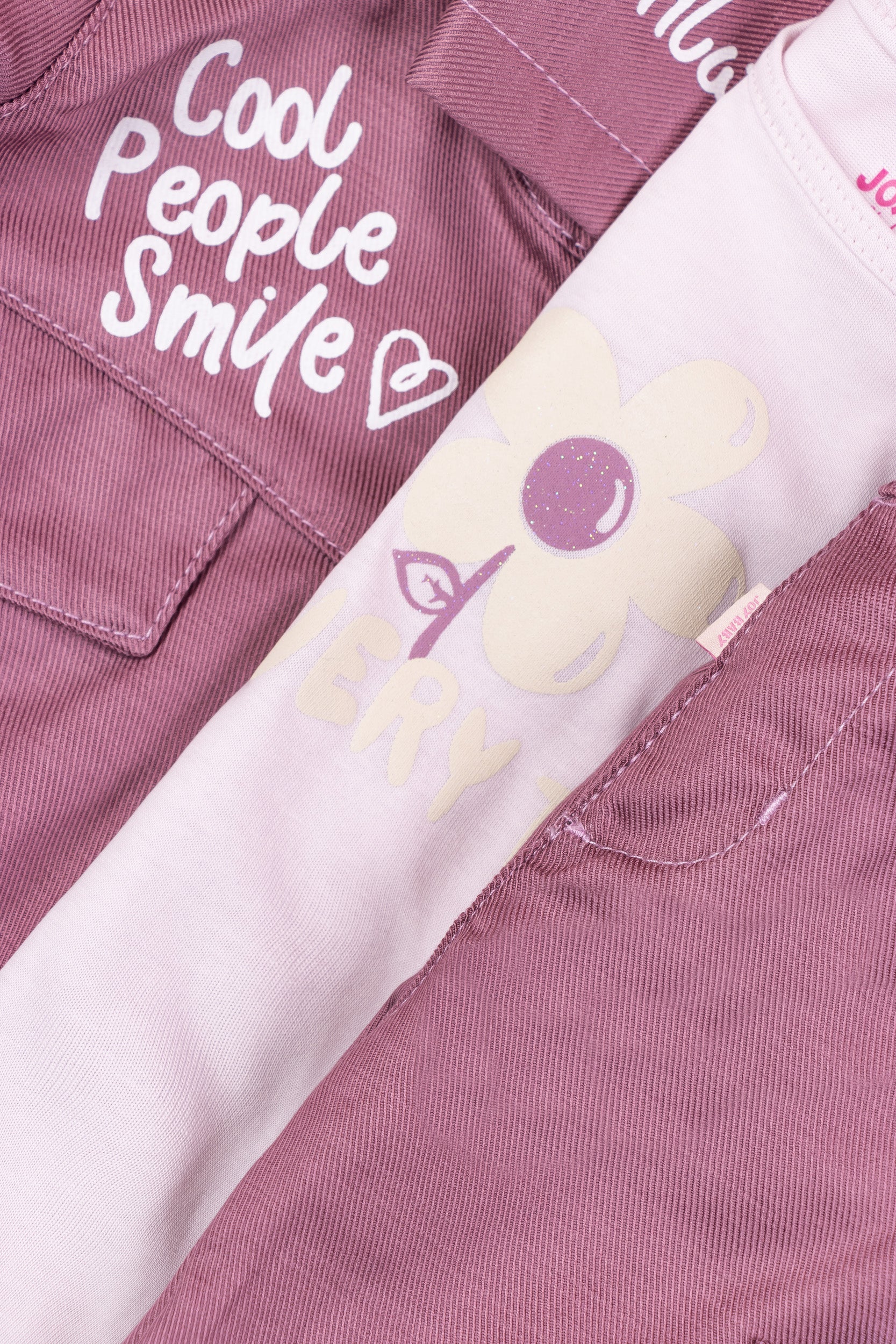 CONJUNTO 3 PRENDAS NIÑA LOVE MORADO