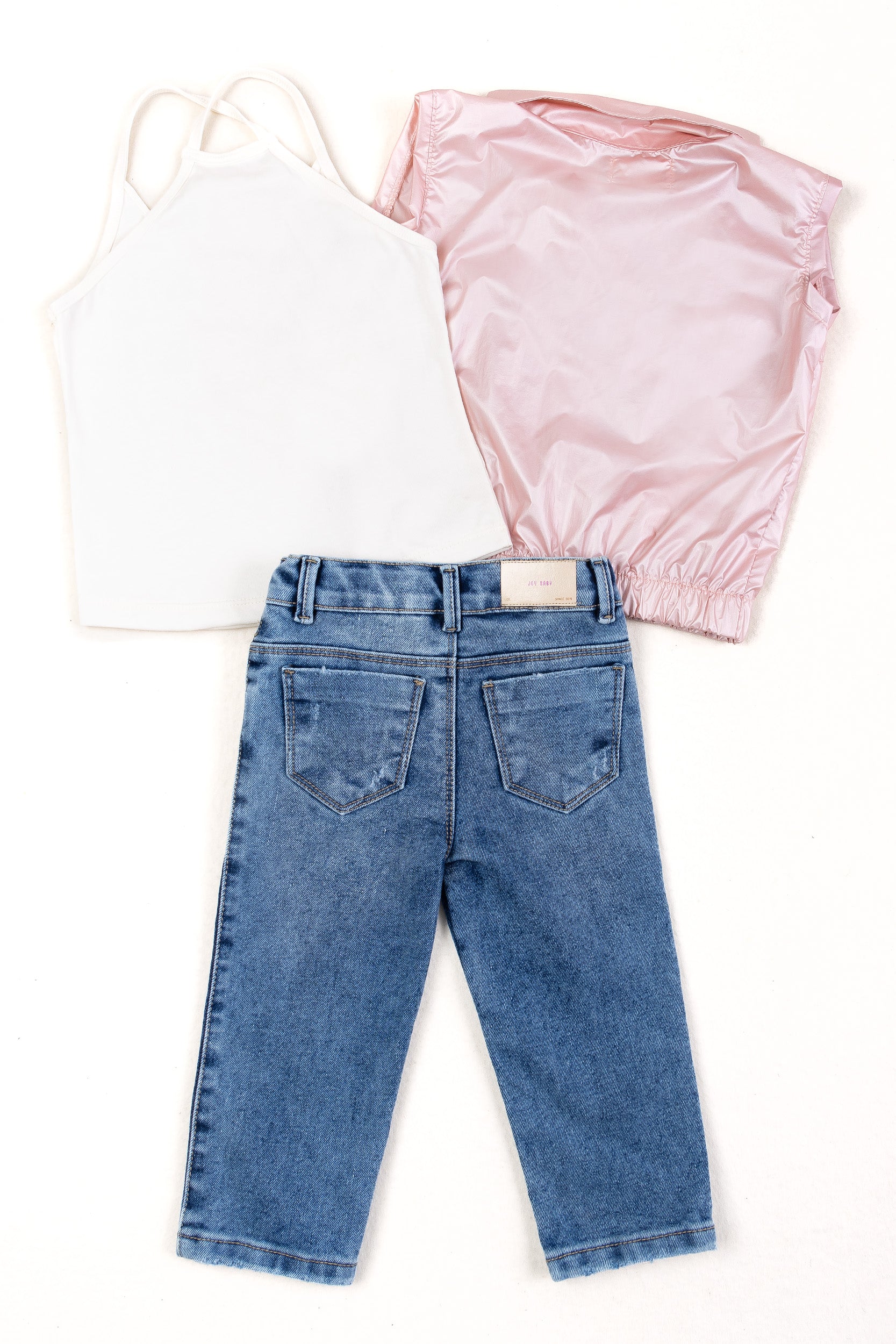 CONJUNTO 3 PRENDAS NIÑA ROSADO