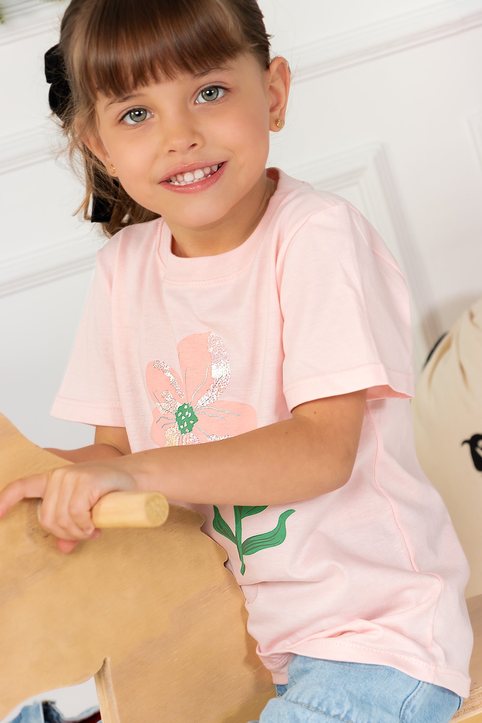 CONJUNTO 3 PRENDAS NIÑA ROSADO