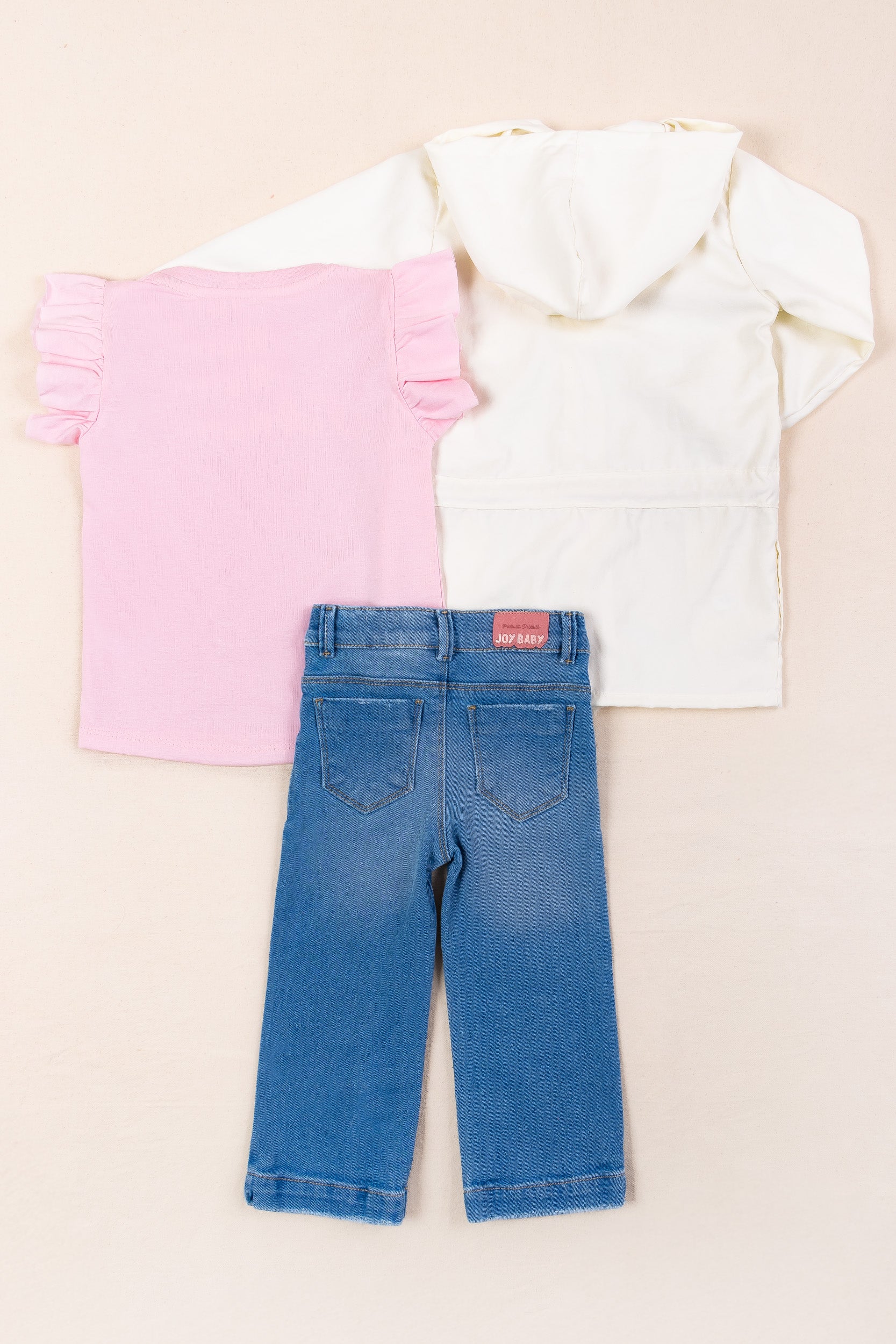 CONJUNTO 3 PRENDAS NIÑA FLOWERS BLANCO