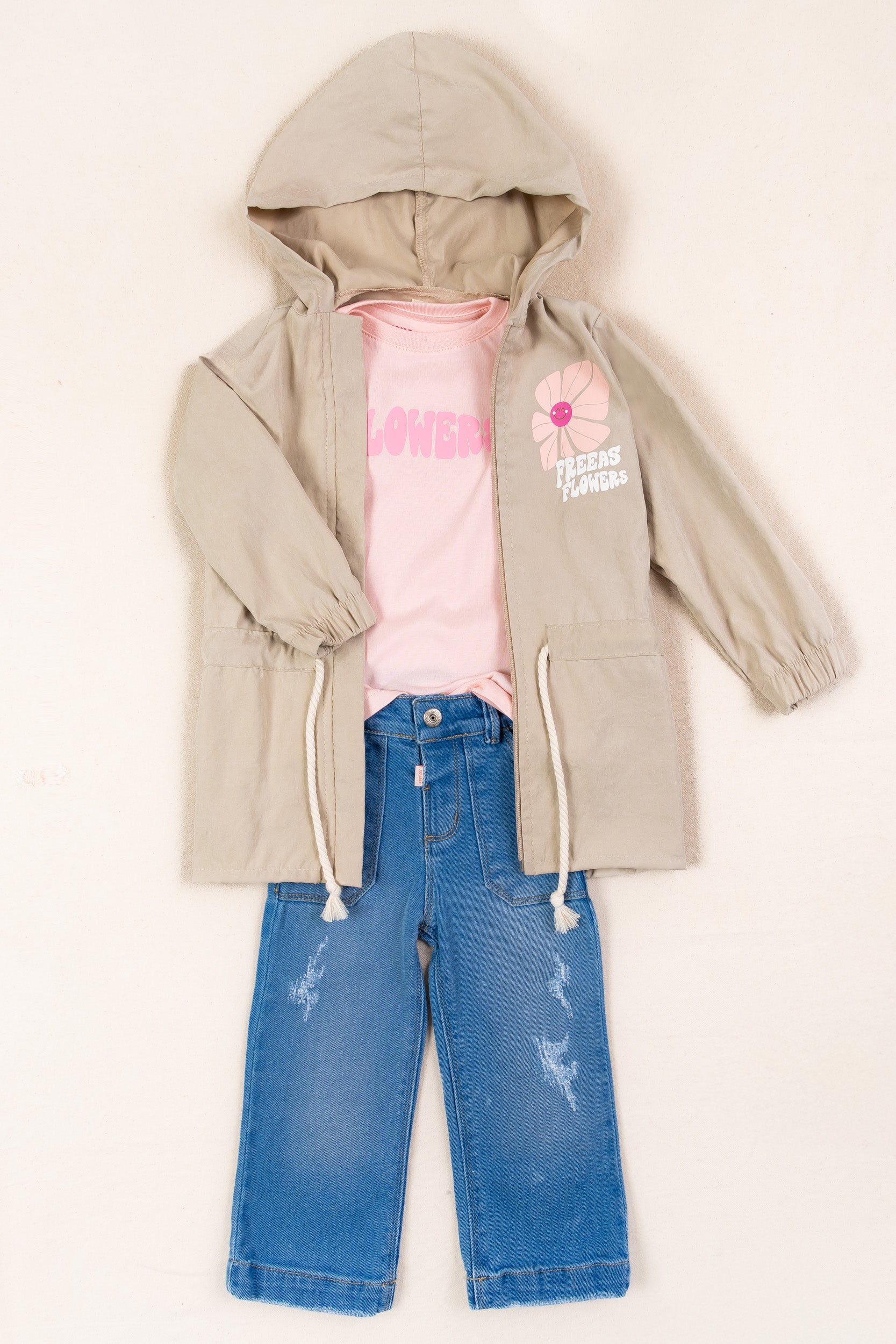 CONJUNTO 3 PRENDAS NIÑA FLOWERS ARENA