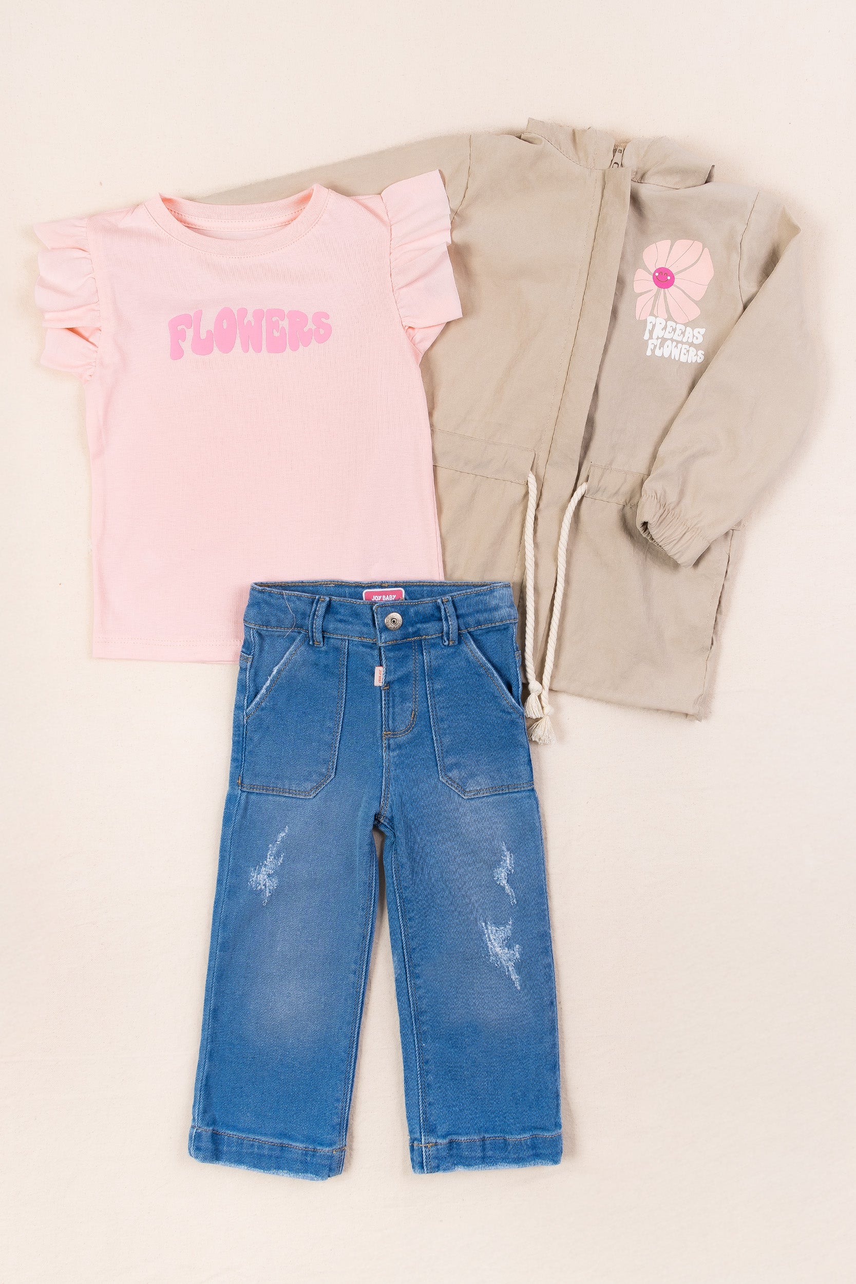 CONJUNTO 3 PRENDAS NIÑA FLOWERS ARENA