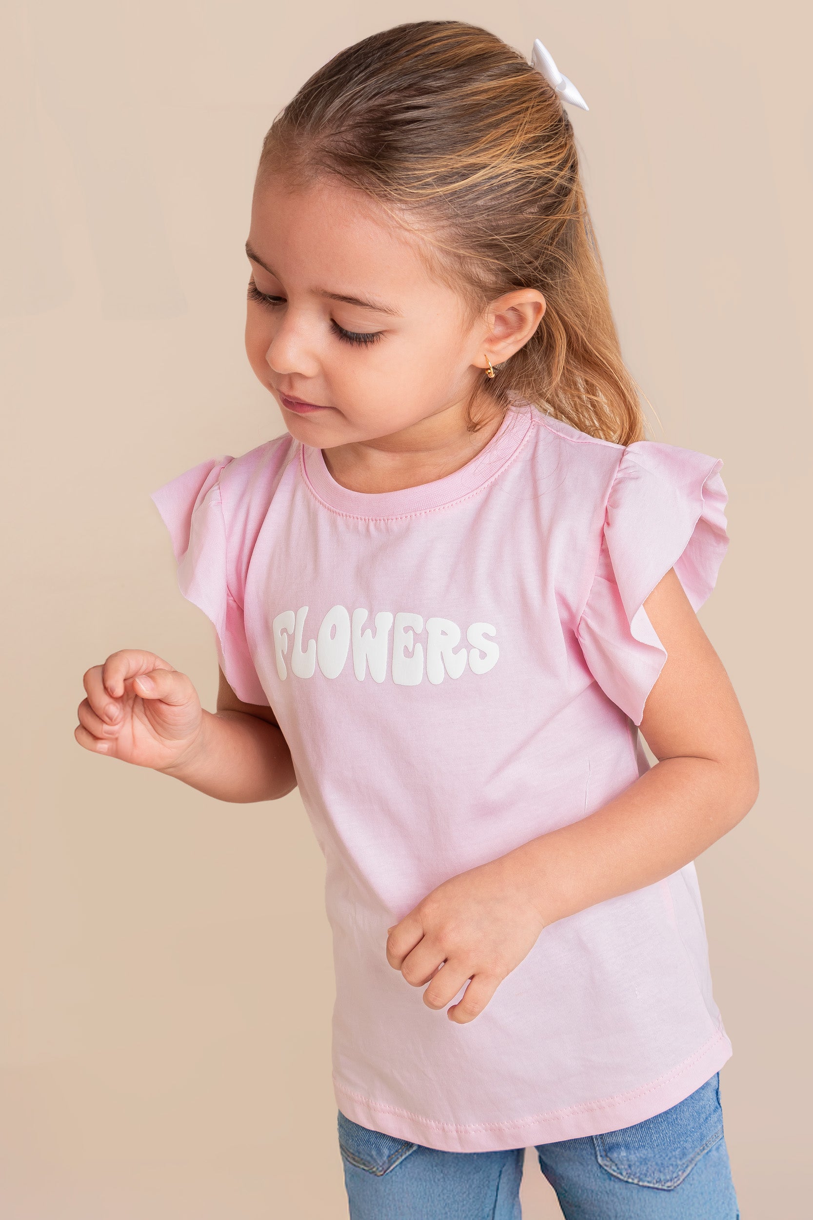 CONJUNTO 3 PRENDAS NIÑA FLOWERS BLANCO