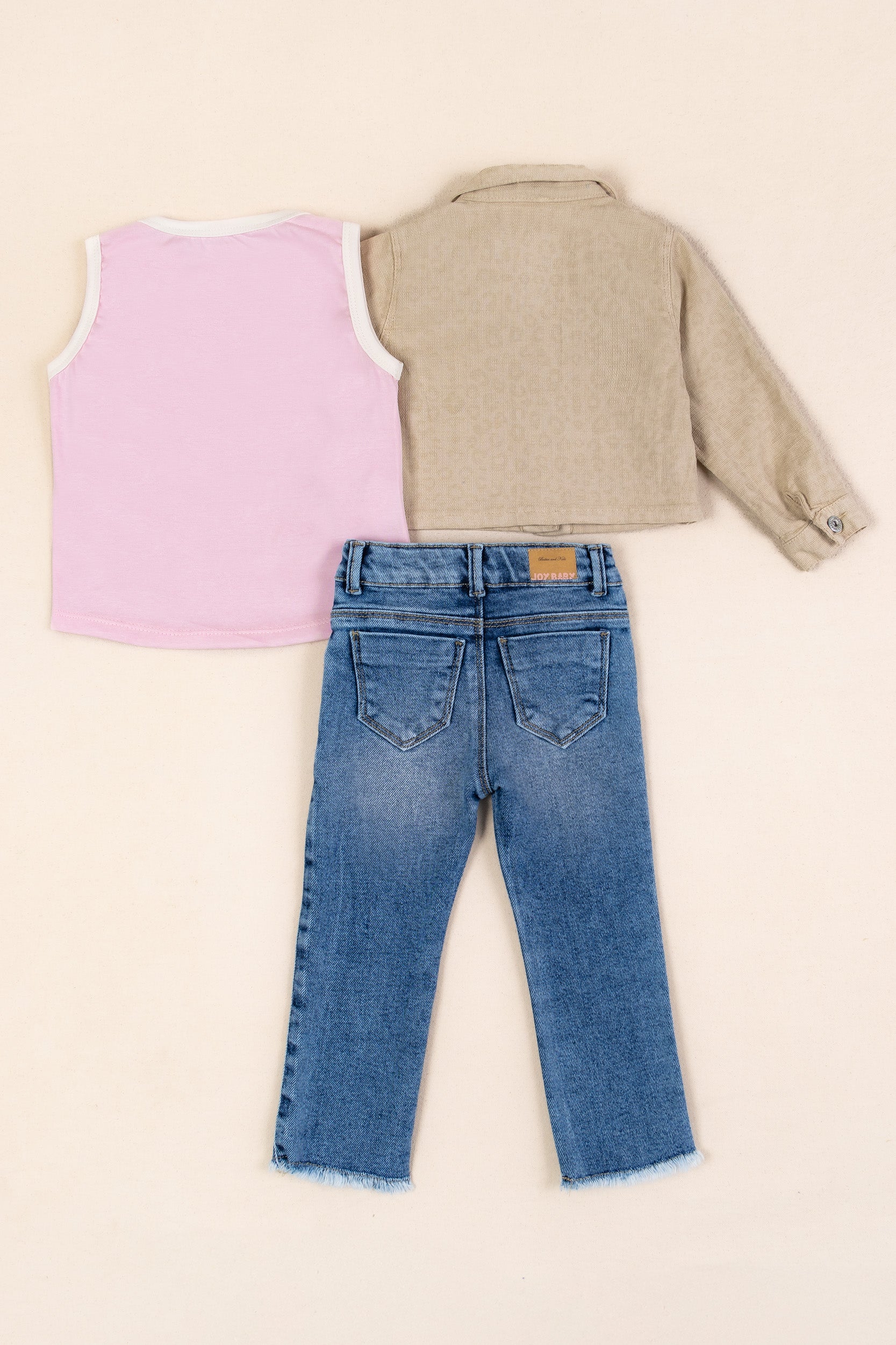 CONJUNTO 3 PRENDAS NIÑA LOVELY BEIGE