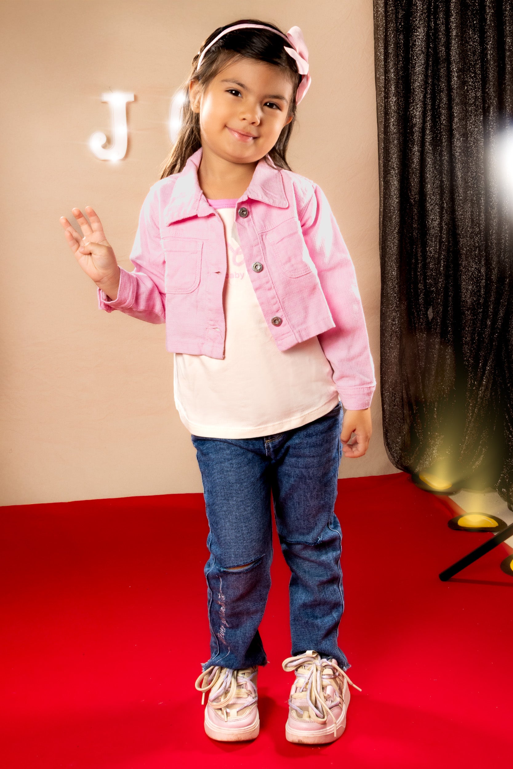 CONJUNTO 3 PRENDAS NIÑA LOVELY ROSADO