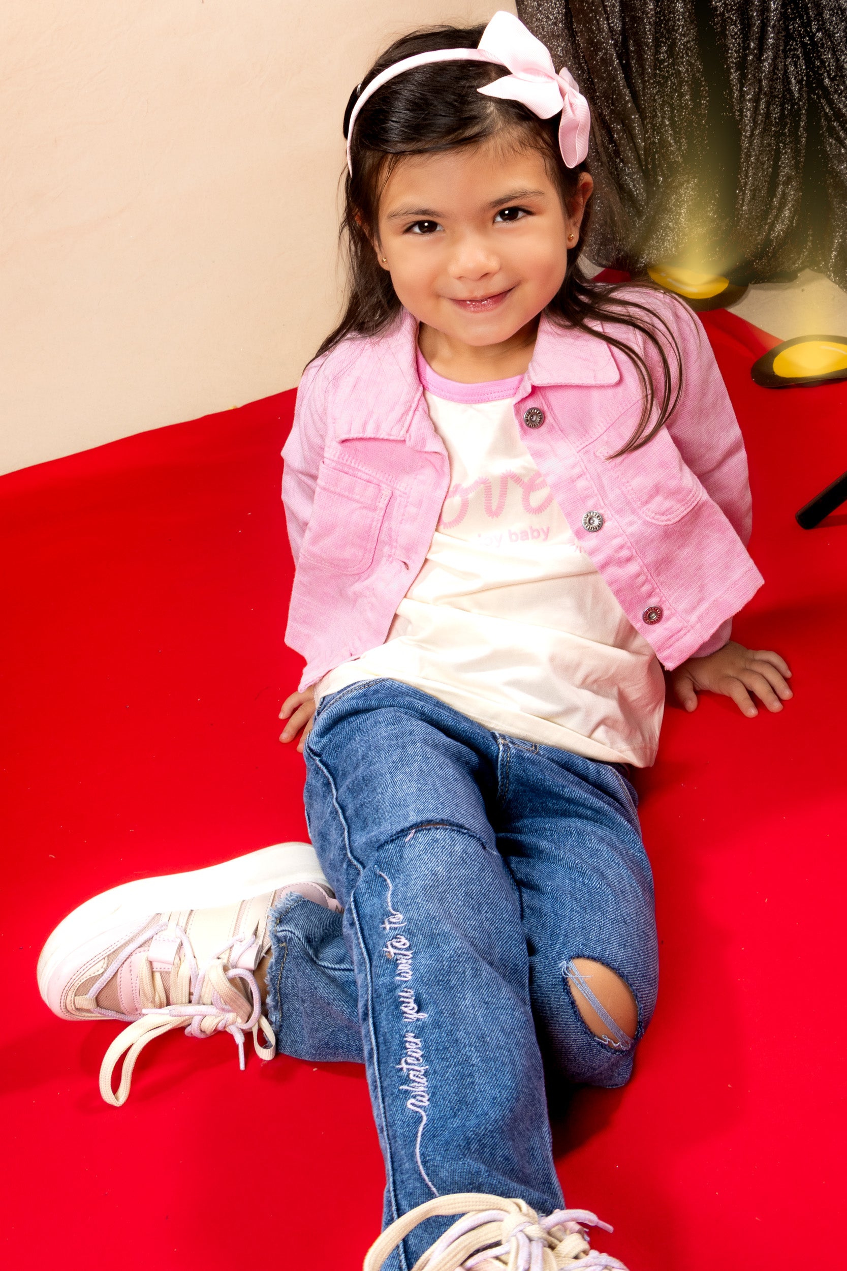 CONJUNTO 3 PRENDAS NIÑA LOVELY ROSADO