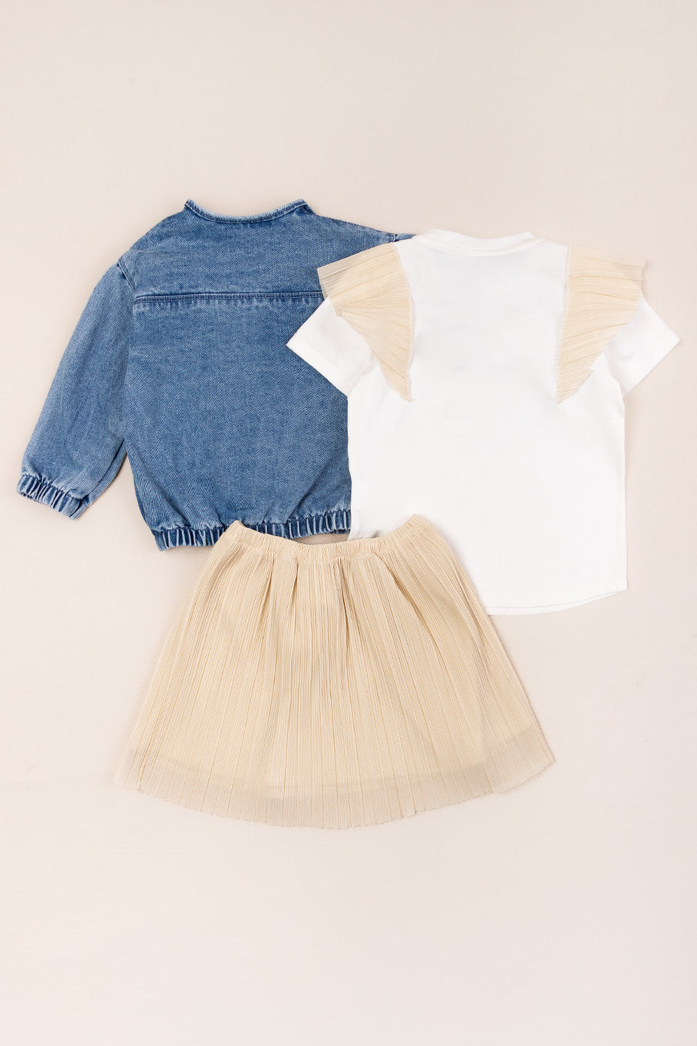 CONJUNTO 3 PRENDAS NIÑA AMOUR BEIGE